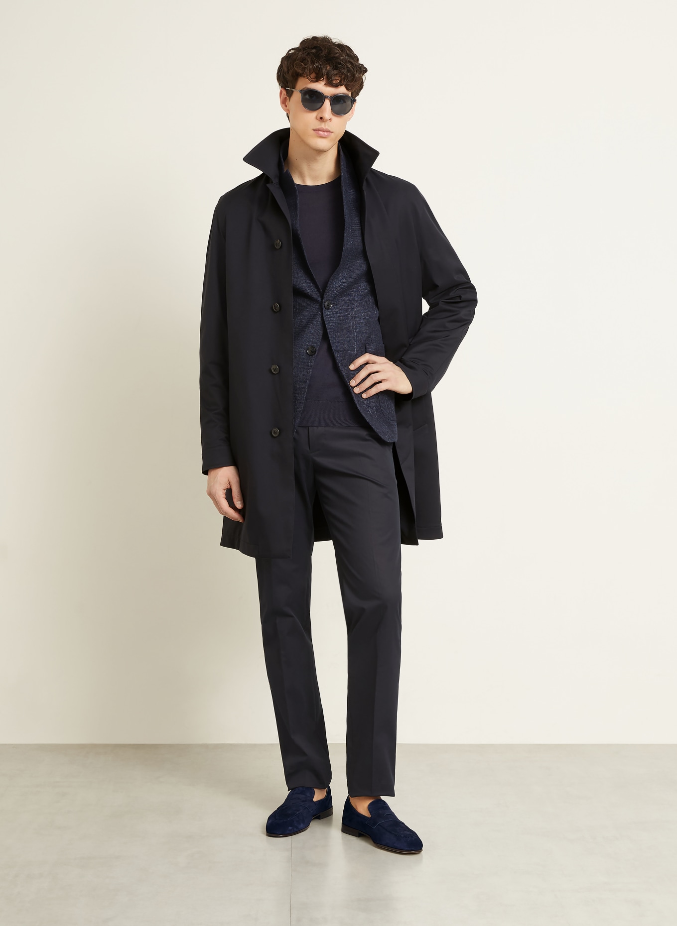 ZEGNA Raincoat: DARK BLUE