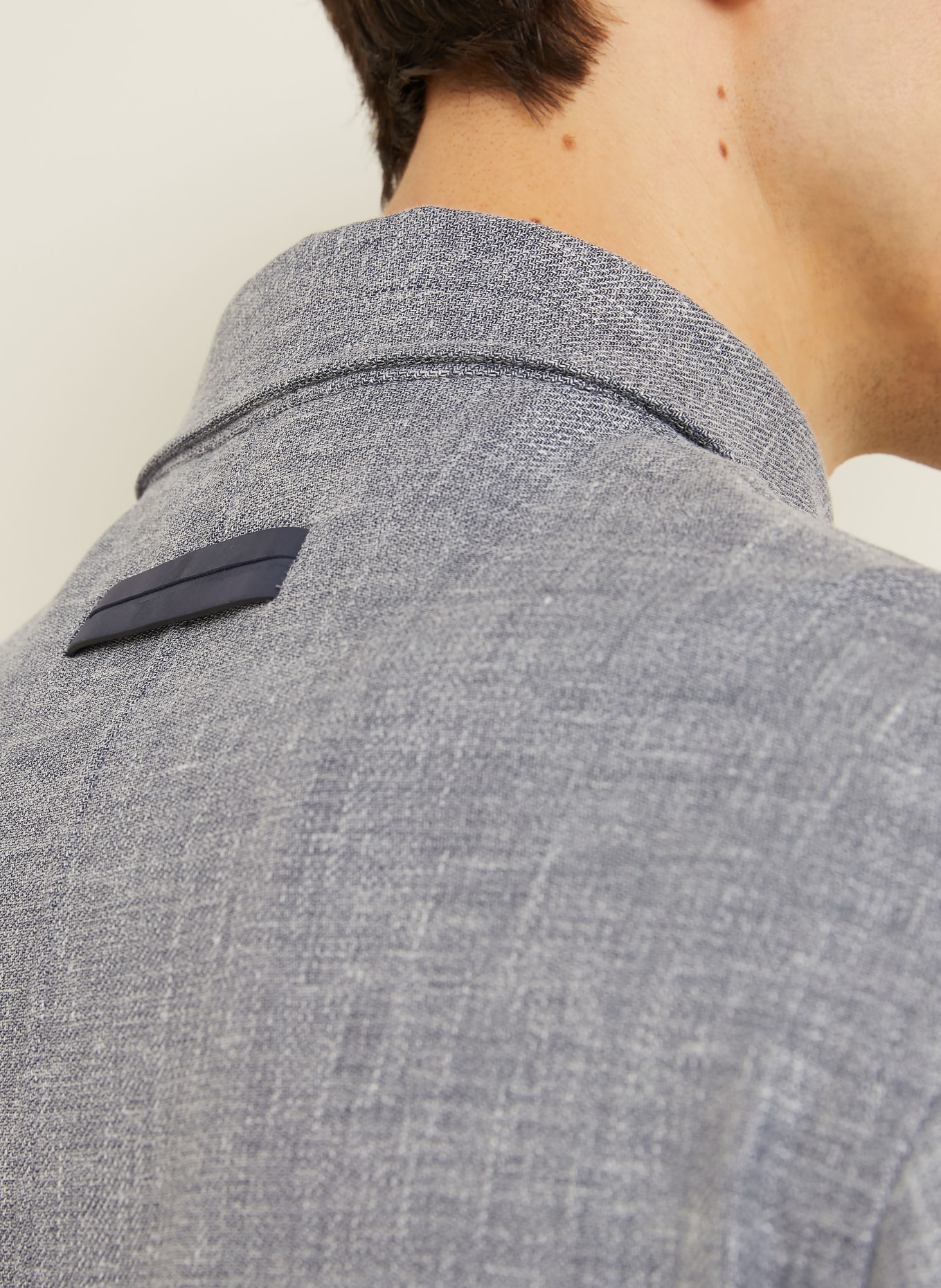 ZEGNA Overjacket with linen: BLUE