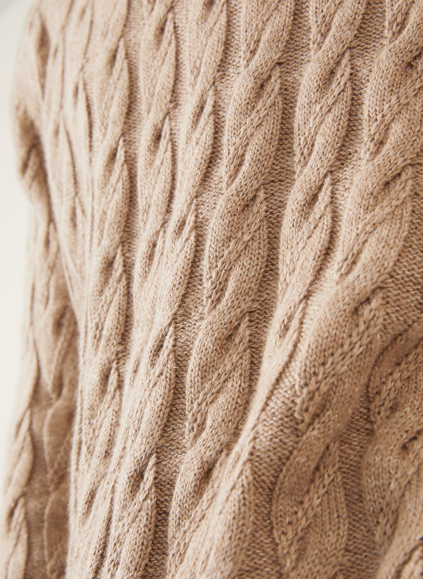 ZEGNA Pullover mit Cashmere und Leinen: BEIGE