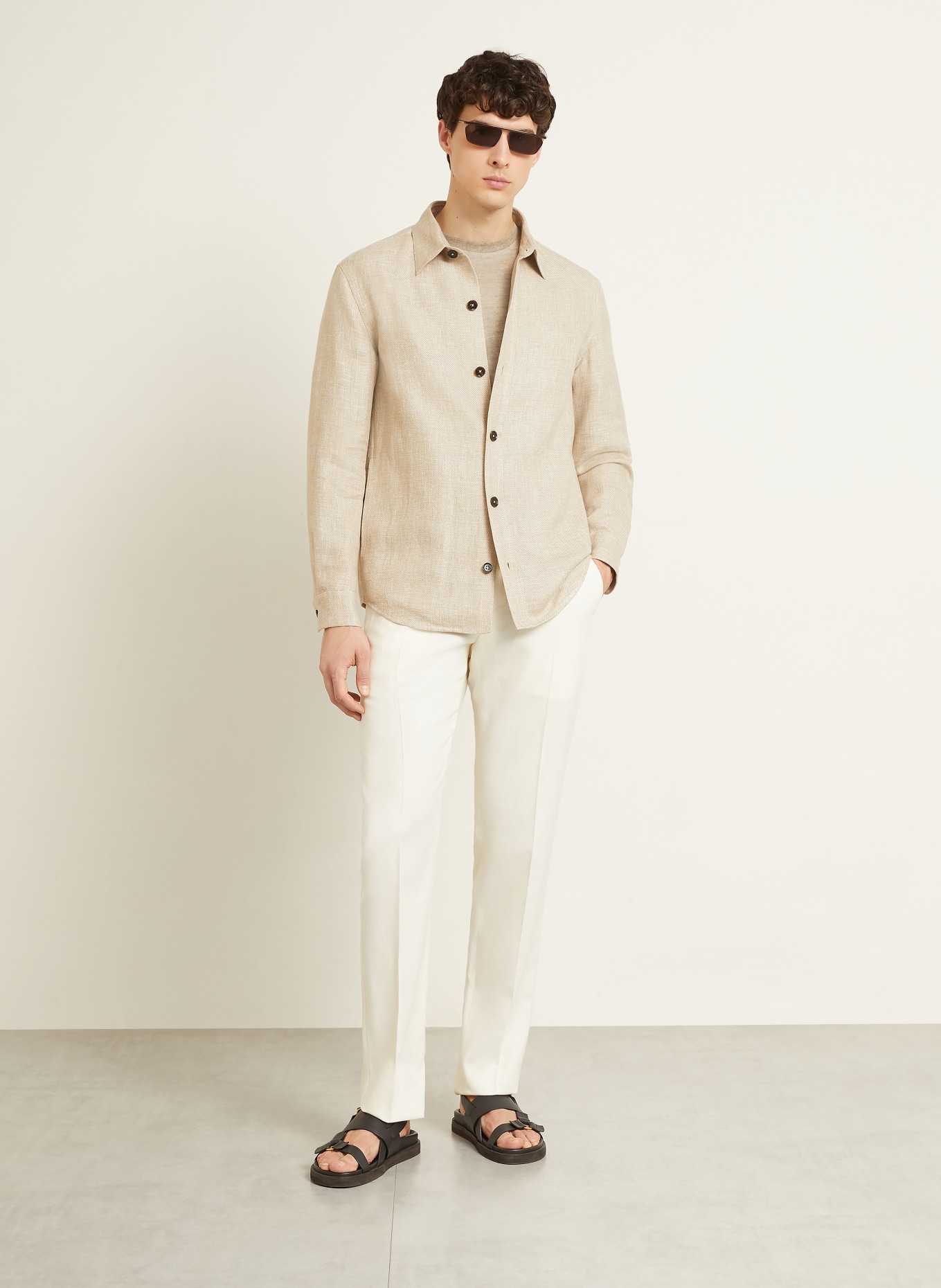 ZEGNA Pantalon chino OASI coupe classique: BLANC