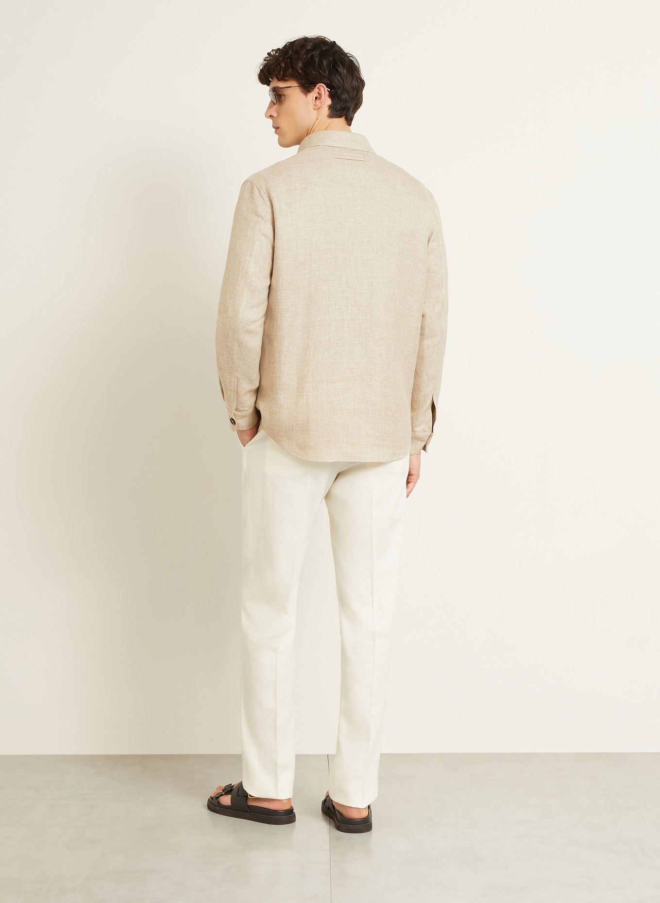 ZEGNA Pantalon chino OASI coupe classique: BLANC