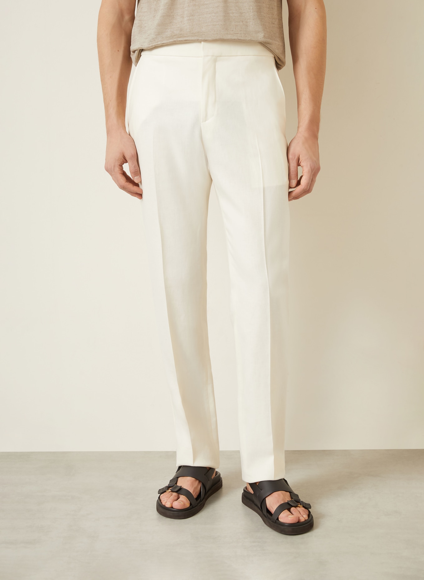 ZEGNA Pantalon chino OASI coupe classique: BLANC