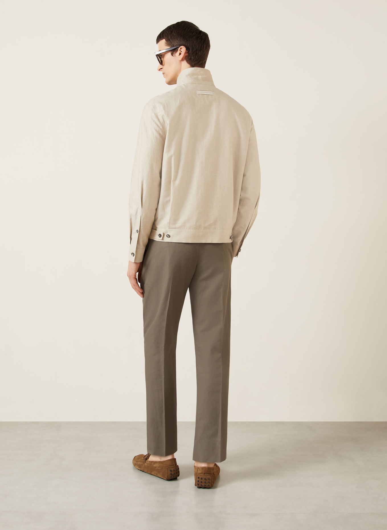 ZEGNA Spodnie Pleated Fit: SZAROBRĄZOWY