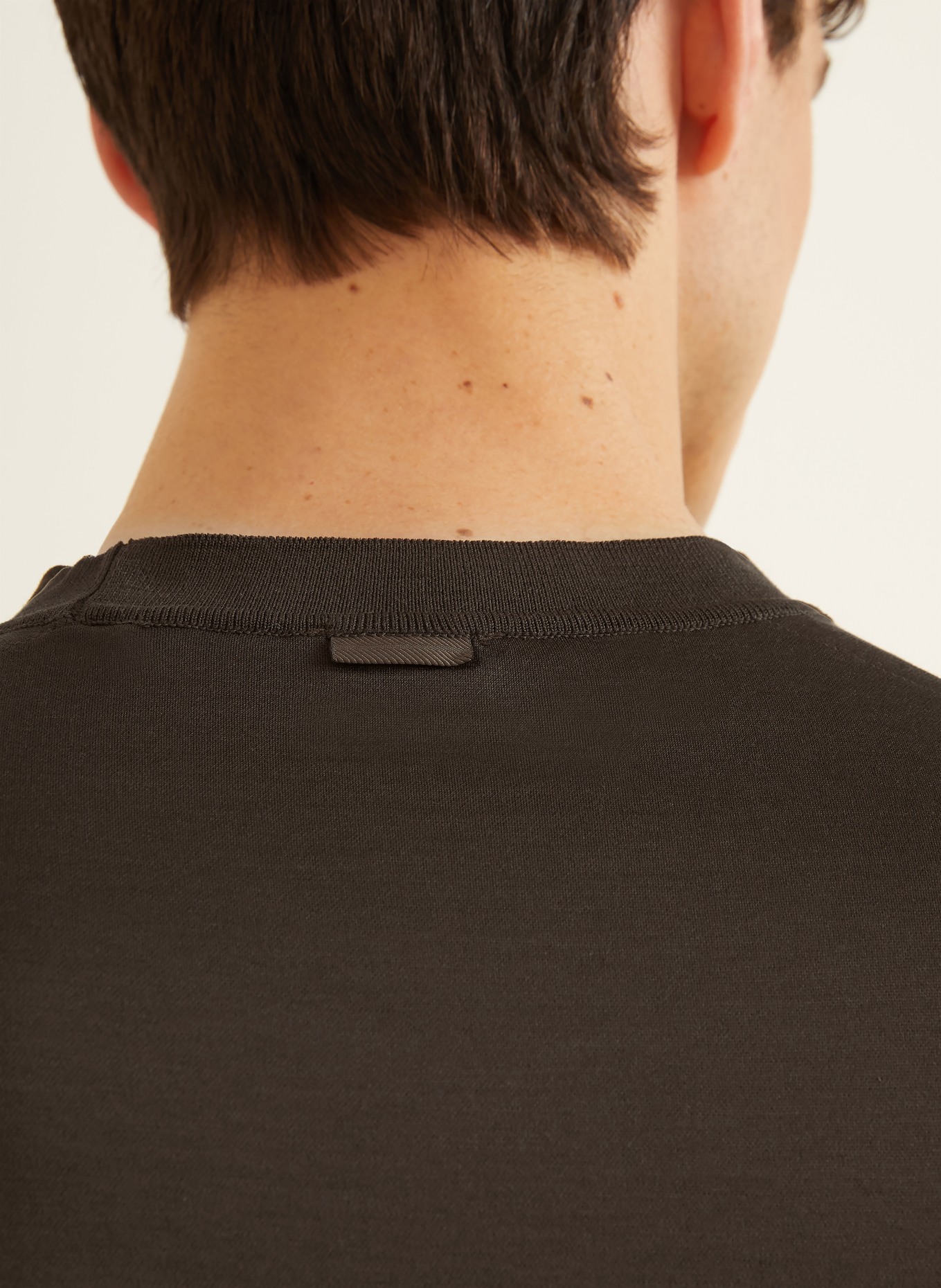 ZEGNA T-shirt with silk: DARK BROWN