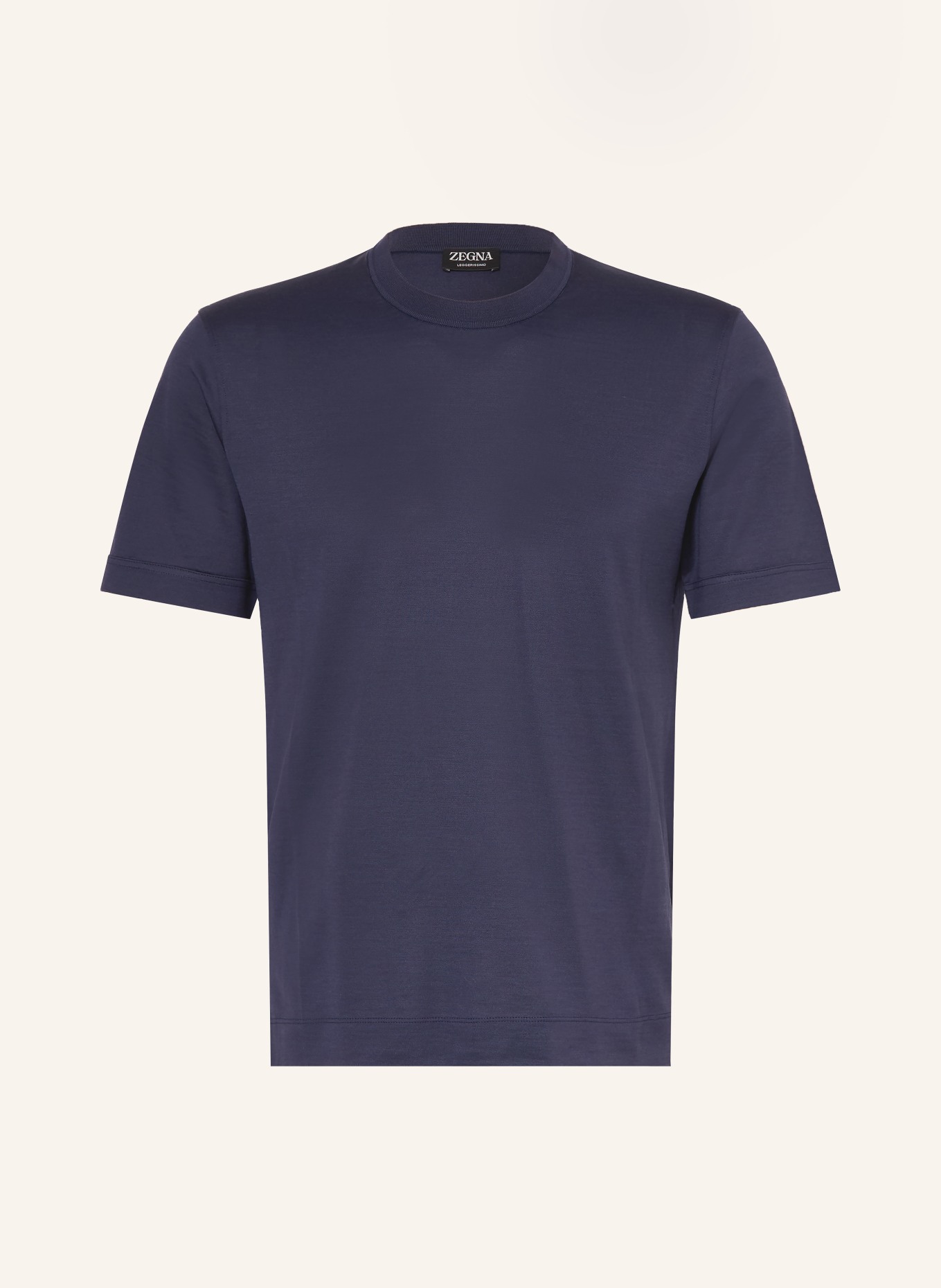 ZEGNA Tričko s hedvábím: TMAVĚ MODRÁ