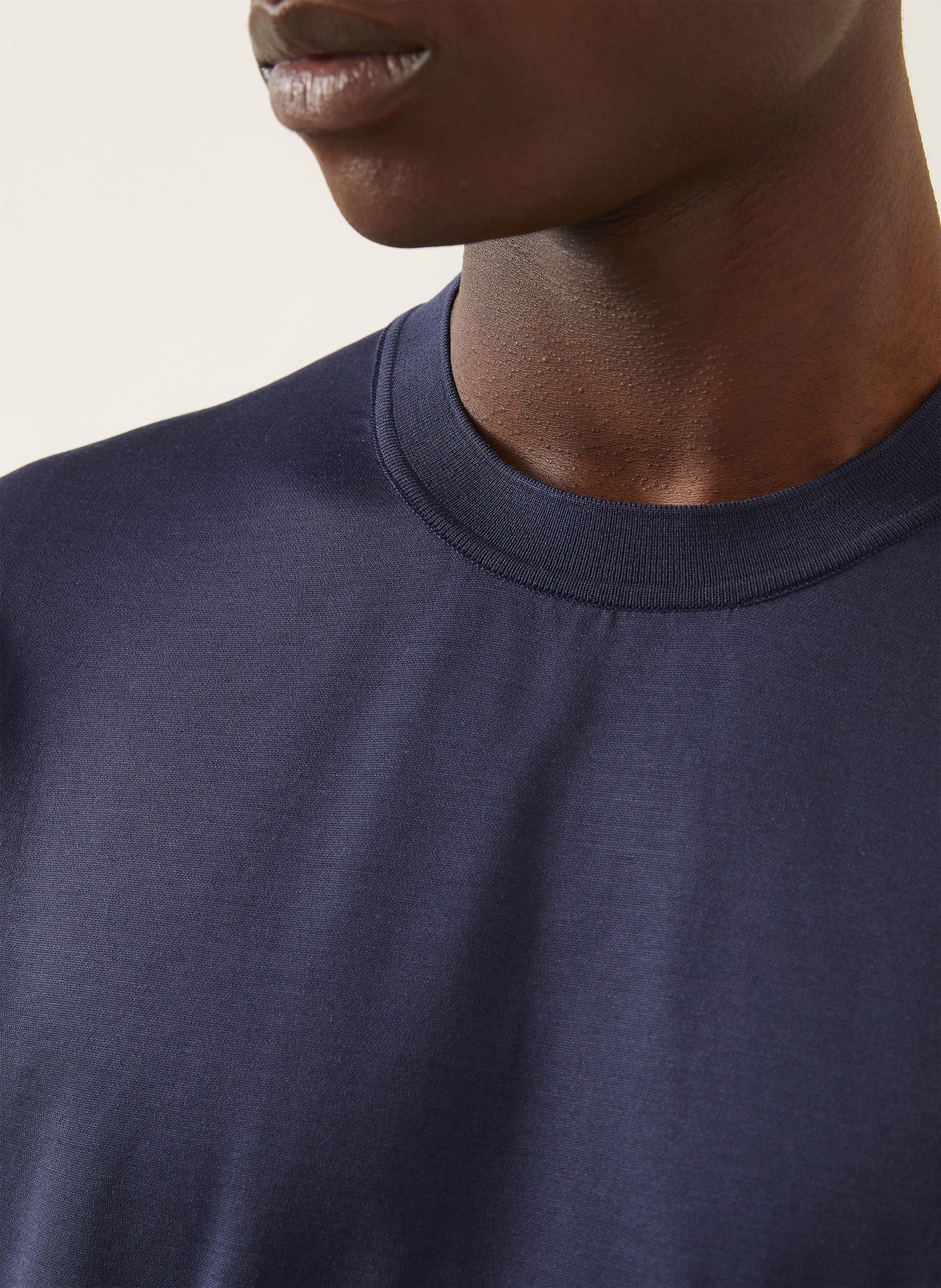 ZEGNA Tričko s hedvábím: TMAVĚ MODRÁ