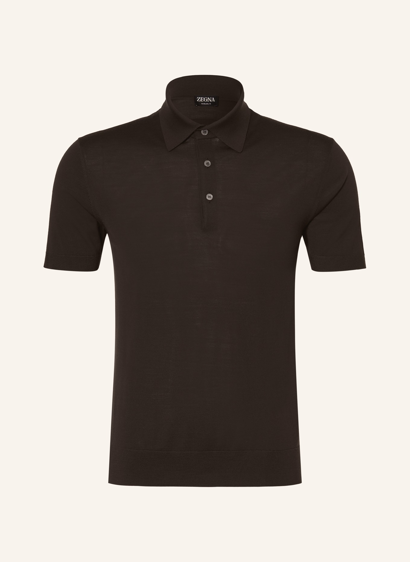 ZEGNA Knit polo shirt: DARK BROWN