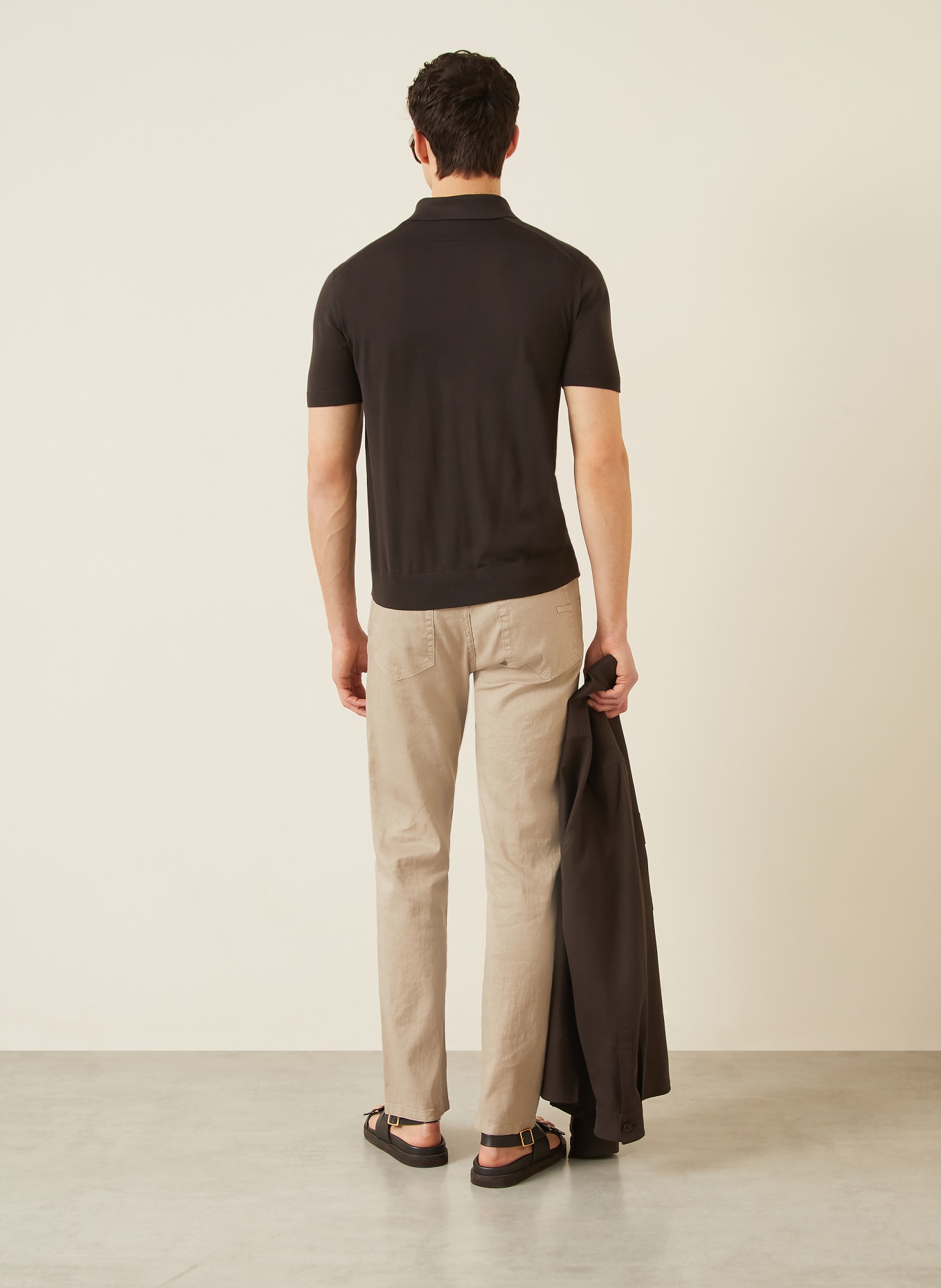 ZEGNA Knit polo shirt: DARK BROWN
