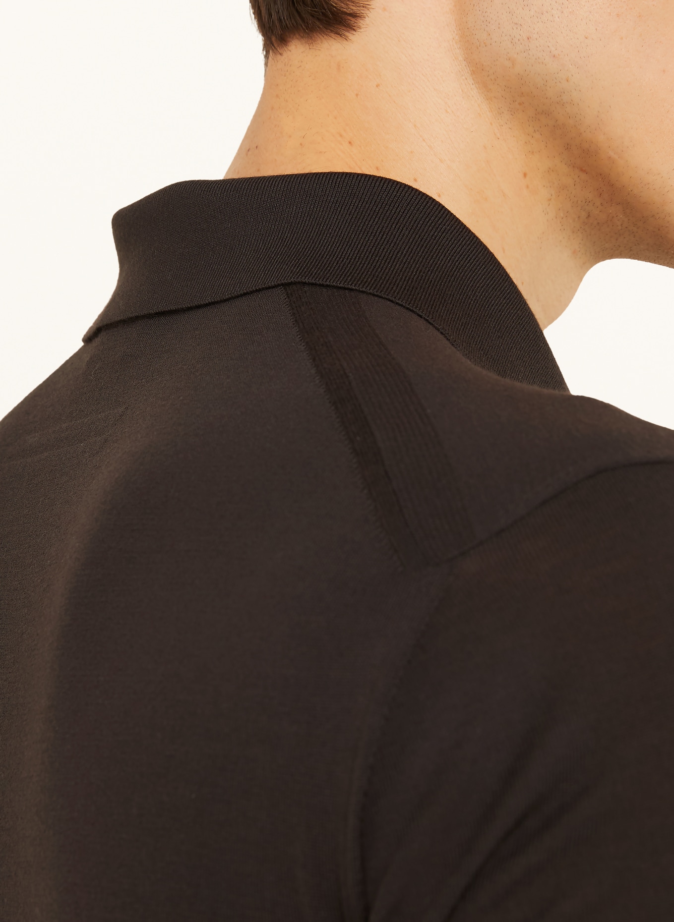 ZEGNA Knit polo shirt: DARK BROWN