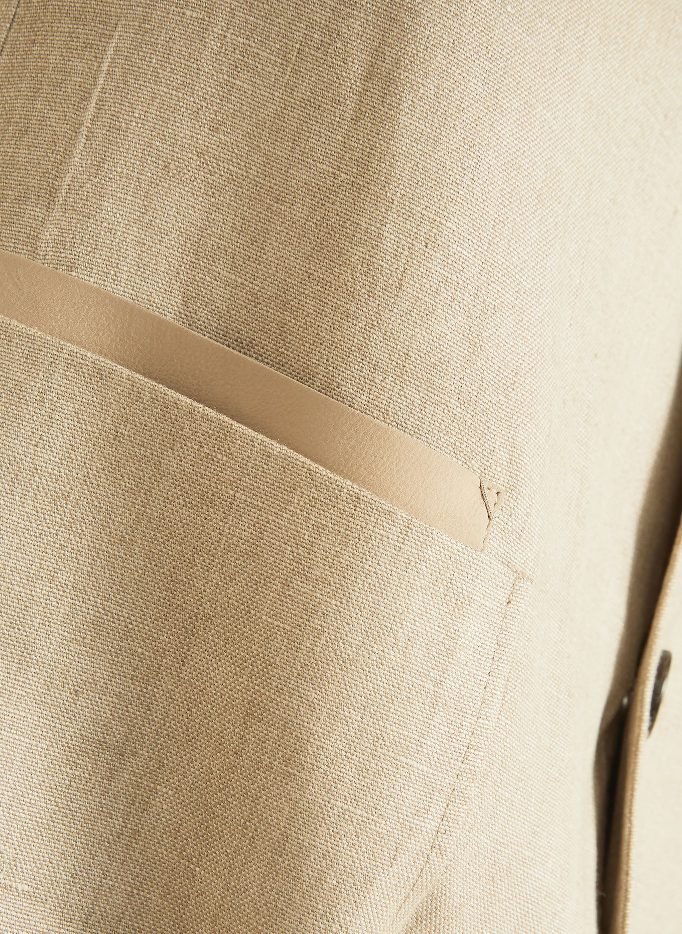 ZEGNA Veste en lin coupe ajustée: BEIGE