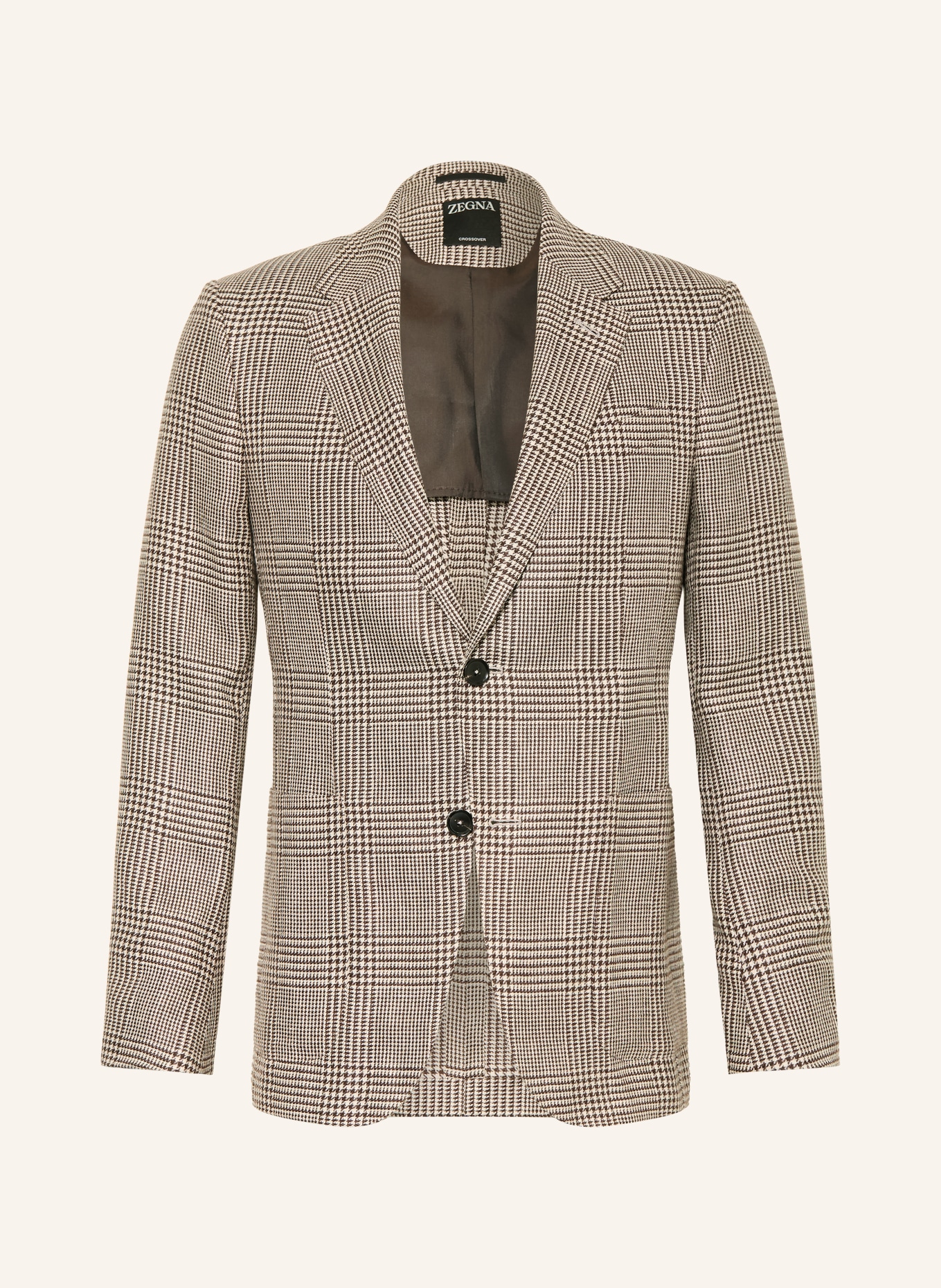 ZEGNA Linen Blazer, Extra Slim Fit: BEIGE / DARK BROWN