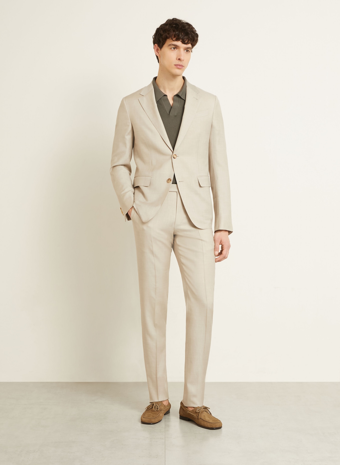 ZEGNA Extra Slim Fit Suit: BEIGE