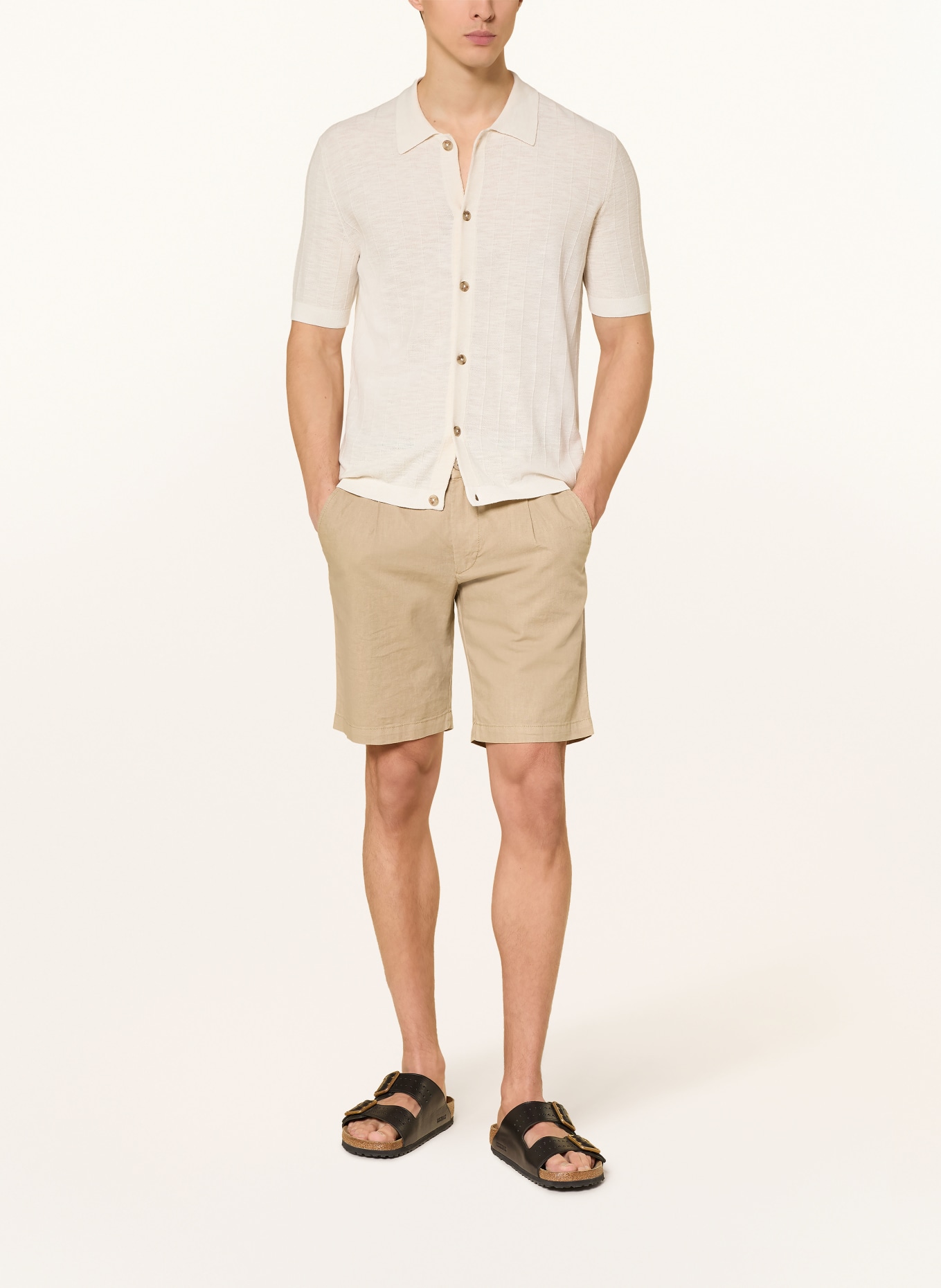 Marc O'Polo Strickhemd Regular Fit: ECRU