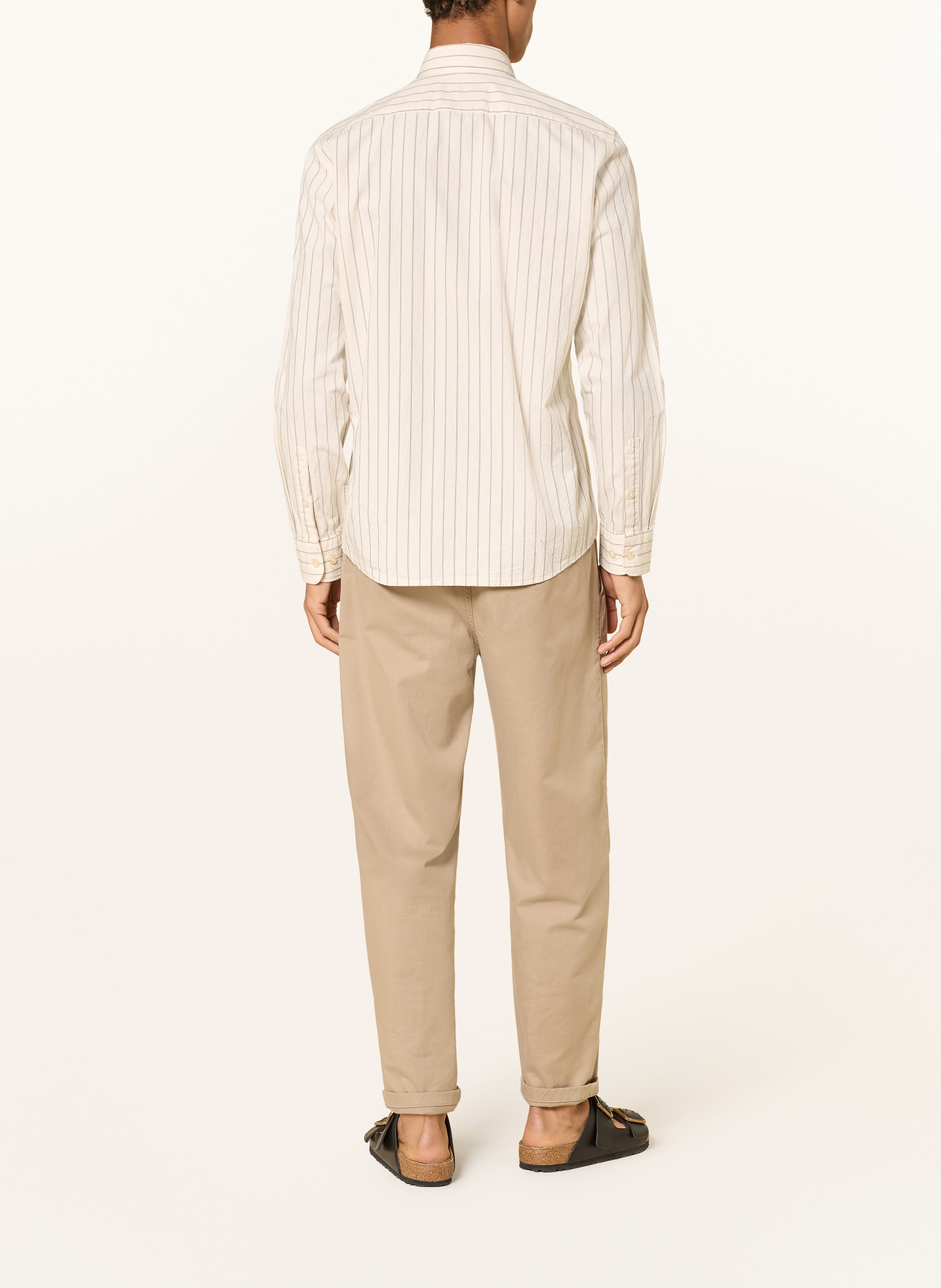 Marc O'Polo Košile s přiléhavým střihem: KRÉMOVÁ / ČERNOŠEDÁ / TMAVĚ ŠEDÁ