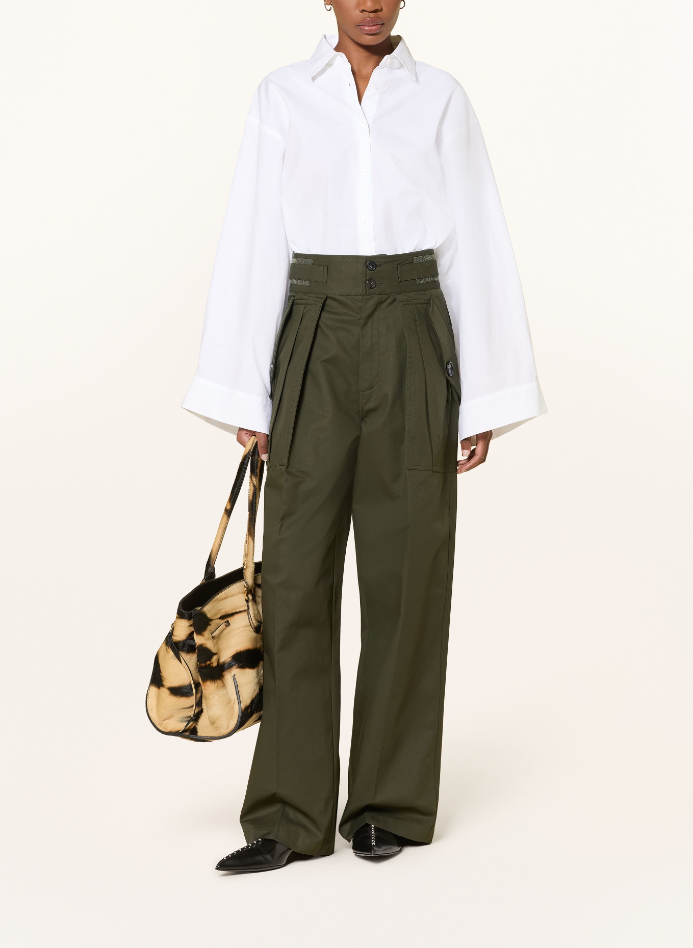 The Frankie Shop Cargohose TOVA: DUNKELGRÜN