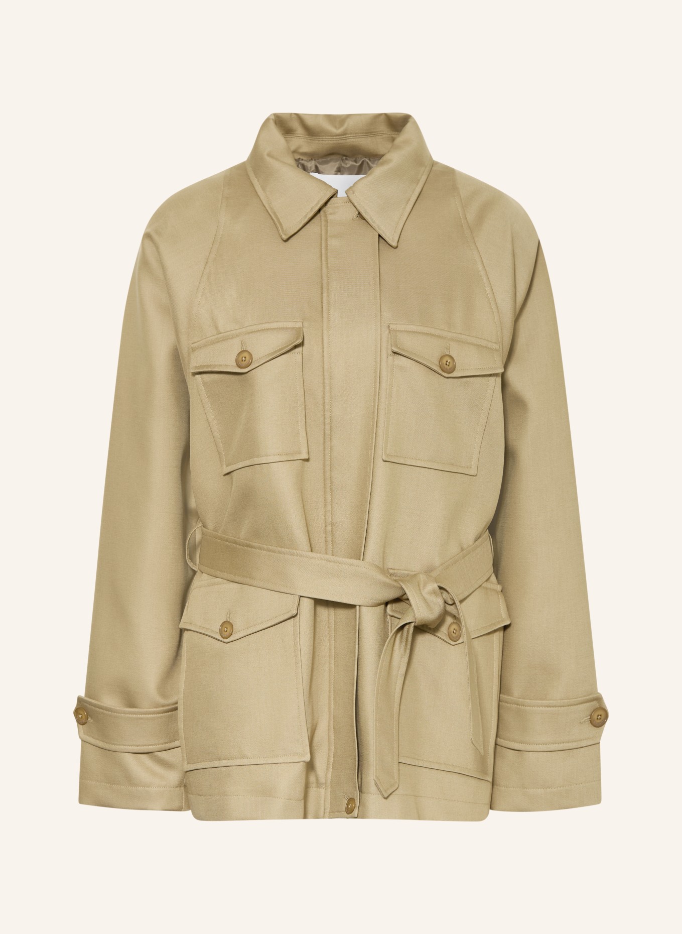 The Frankie Shop KELIA Oversized Field Jacket: OLIVE