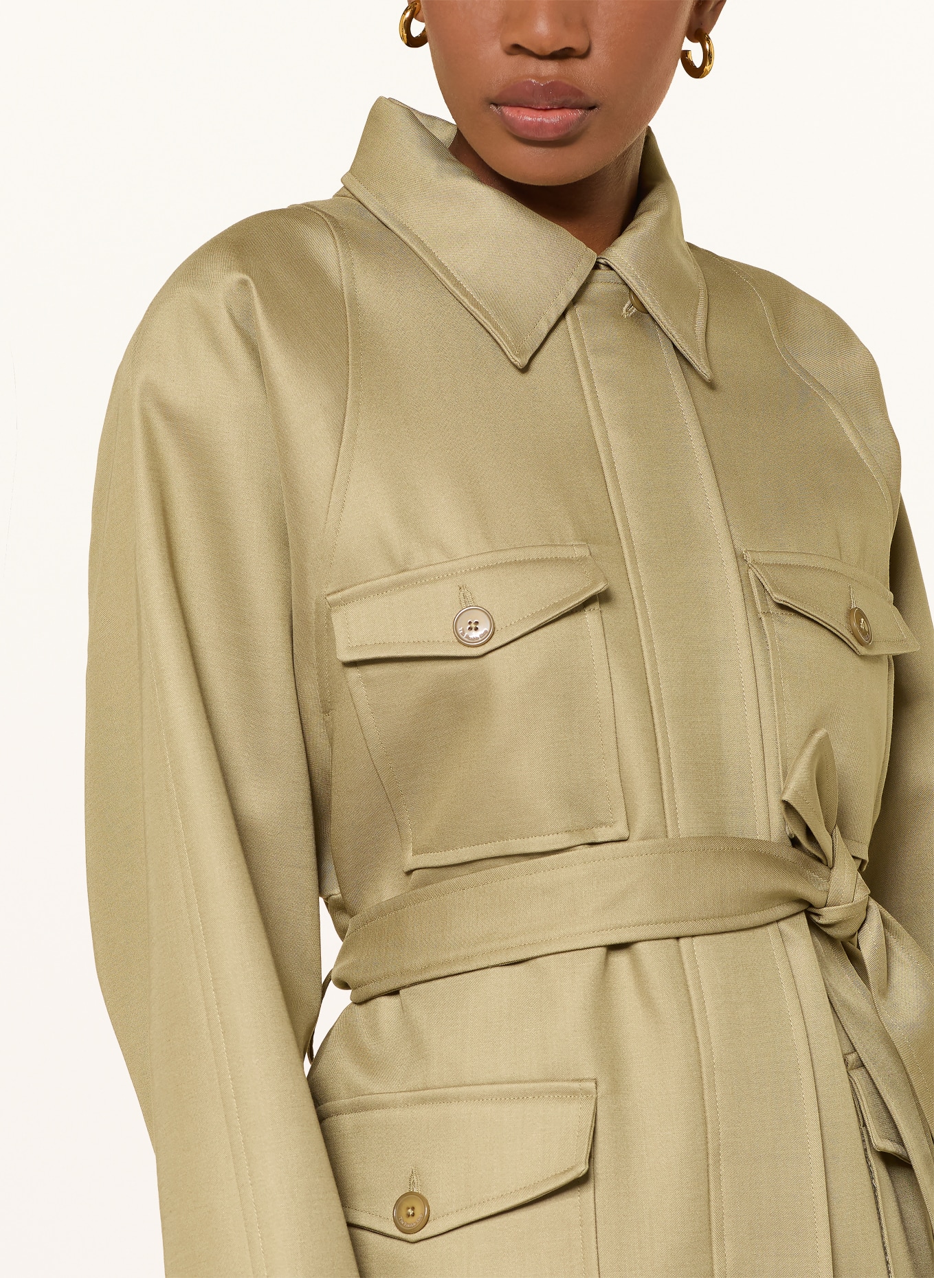 The Frankie Shop KELIA Oversized Field Jacket: OLIVE