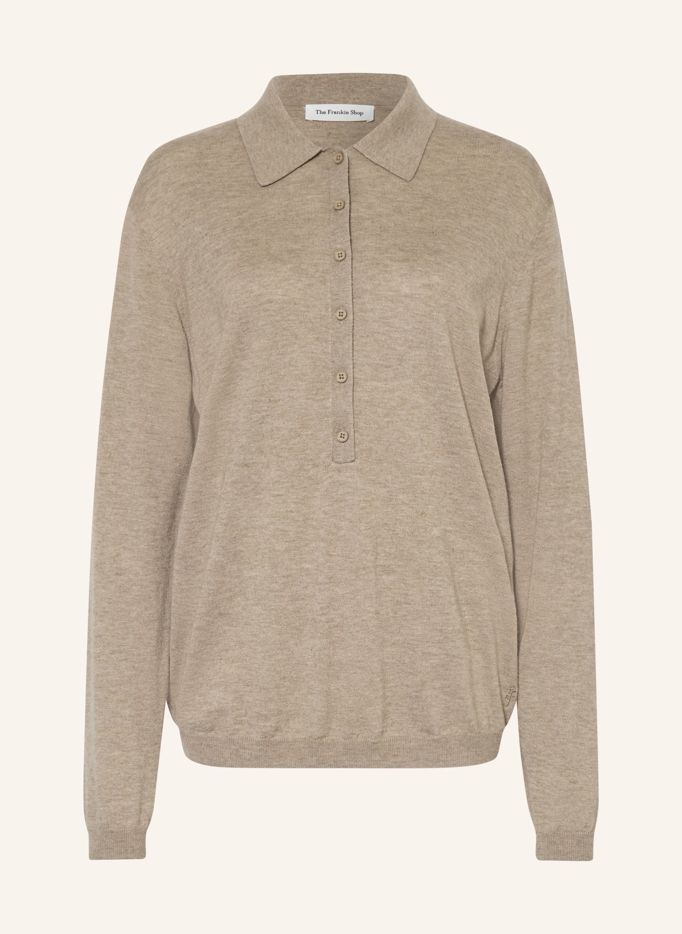 The Frankie Shop Strick-Poloshirt TALA: BRAUN