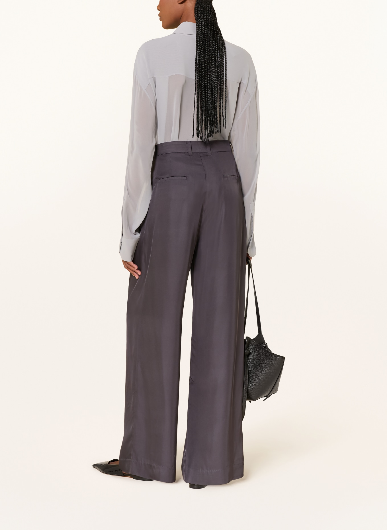 The Frankie Shop MARFA Marle Pants: DARK GRAY