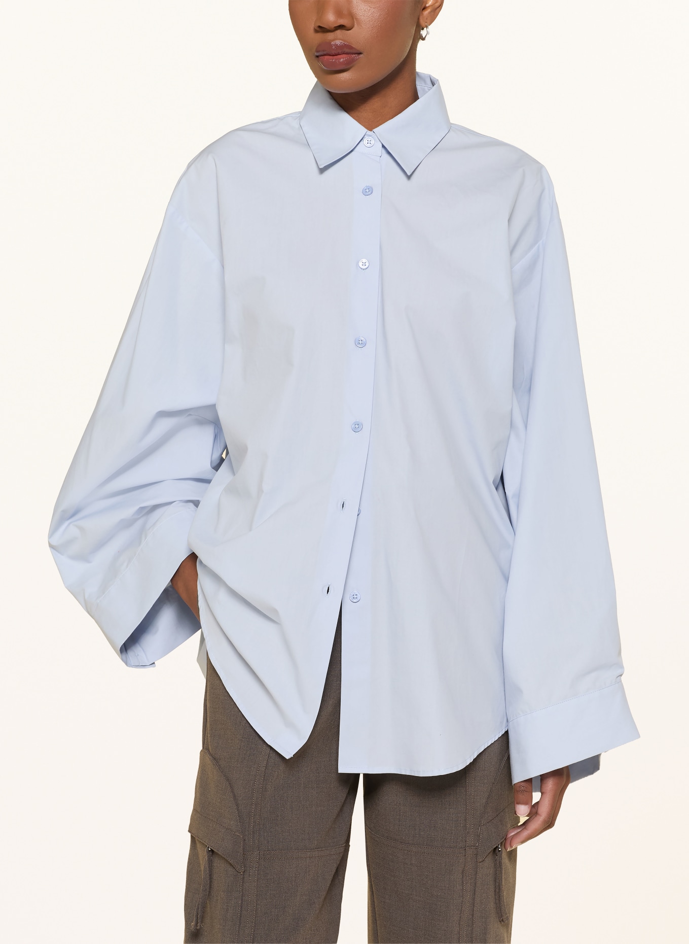 The Frankie Shop TILA Shirt Blouse: LIGHT BLUE