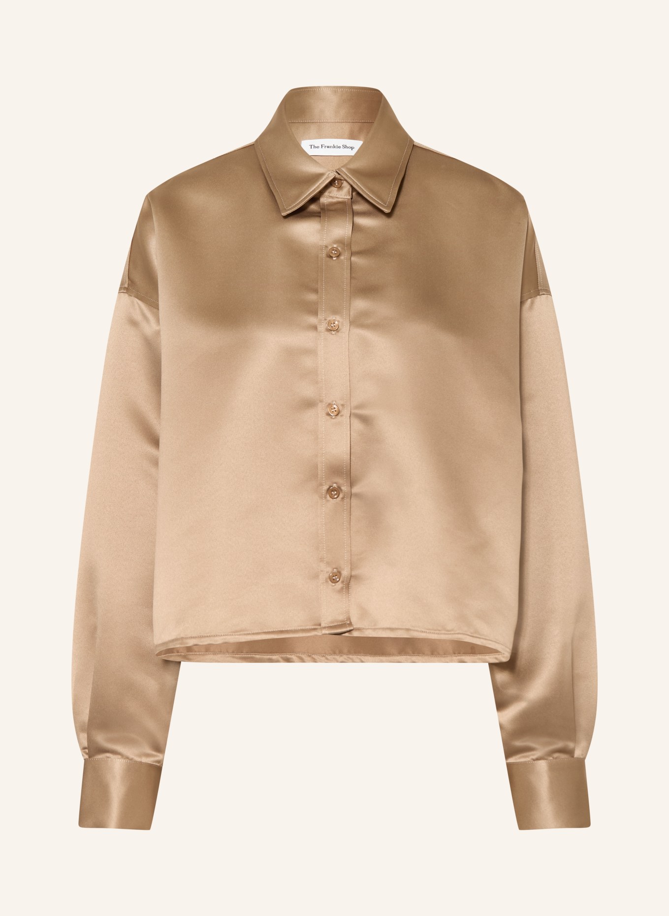 The Frankie Shop Saténová blůza ARLEN: BÉŽOVÁ