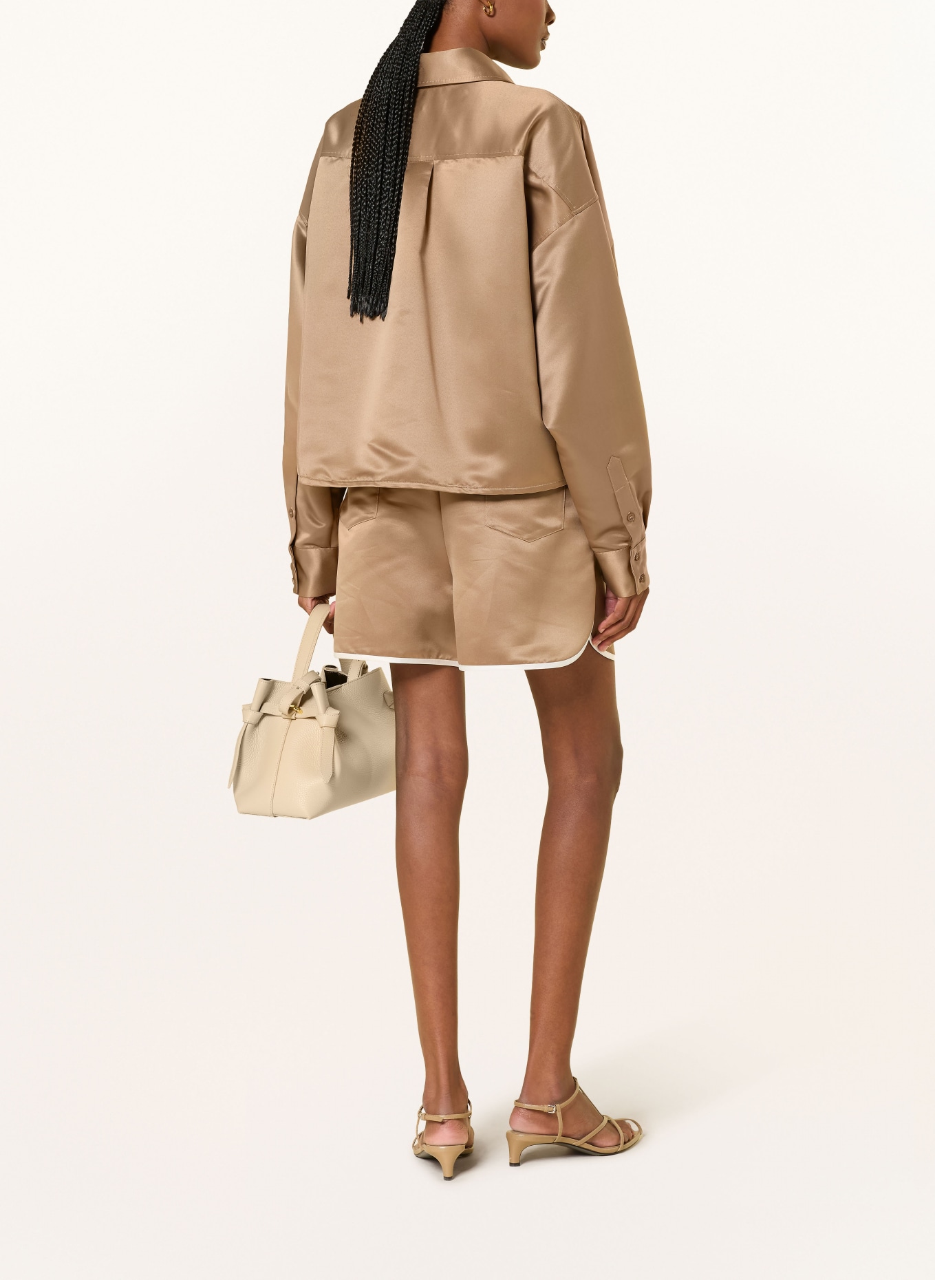 The Frankie Shop Saténová blůza ARLEN: BÉŽOVÁ