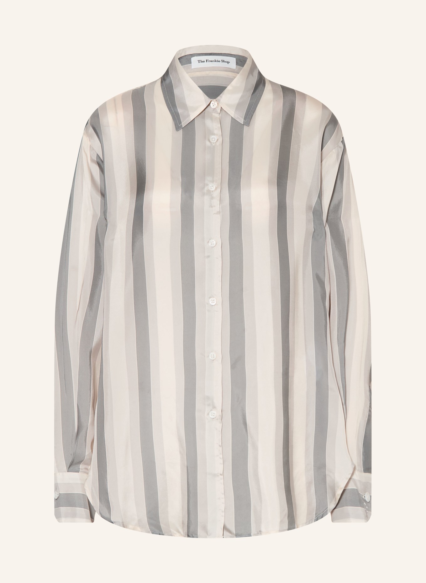 The Frankie Shop Hemdbluse PERI: CREME / HELLGRAU / GRAU