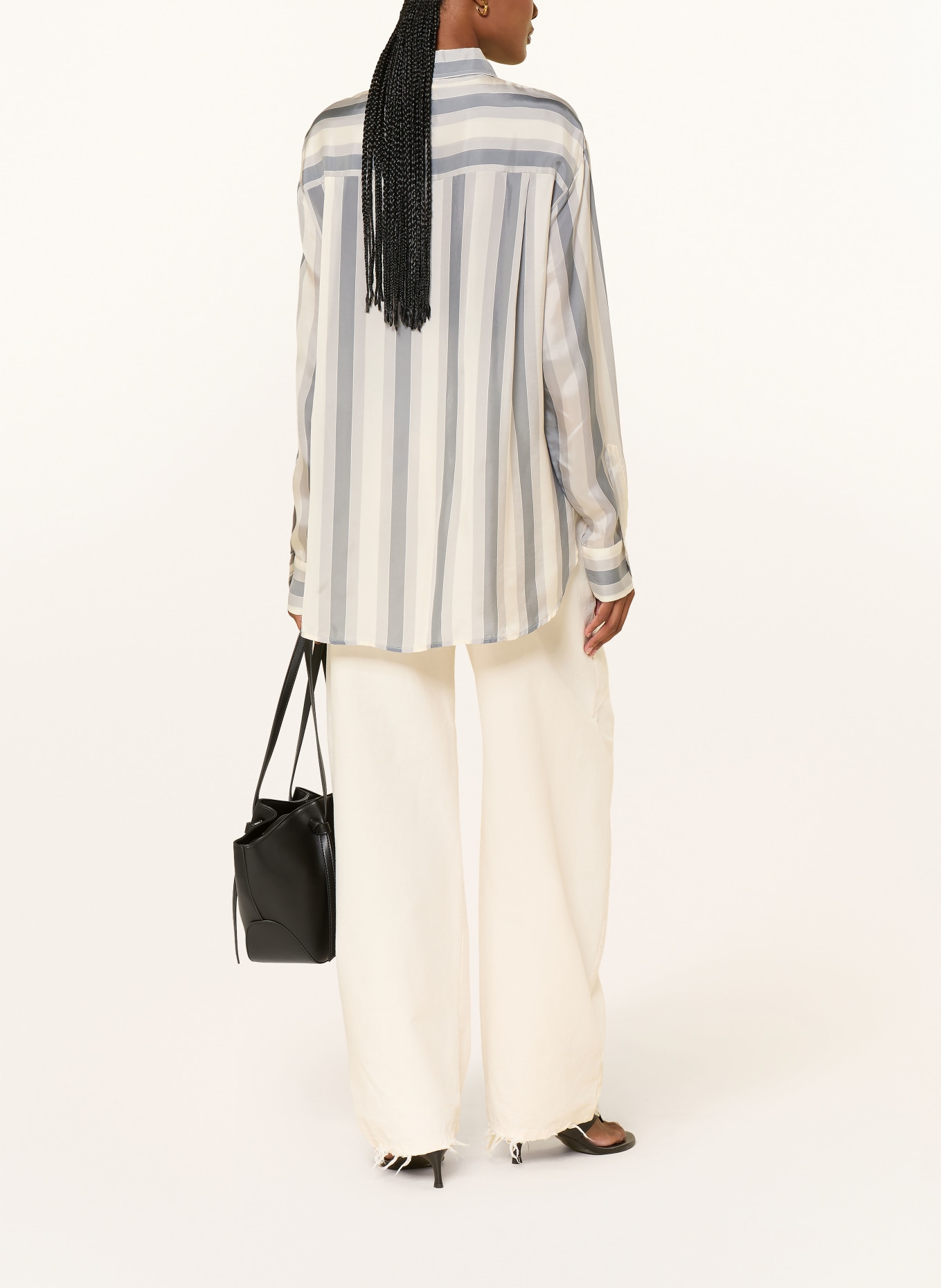 The Frankie Shop Hemdbluse PERI: CREME / HELLGRAU / GRAU