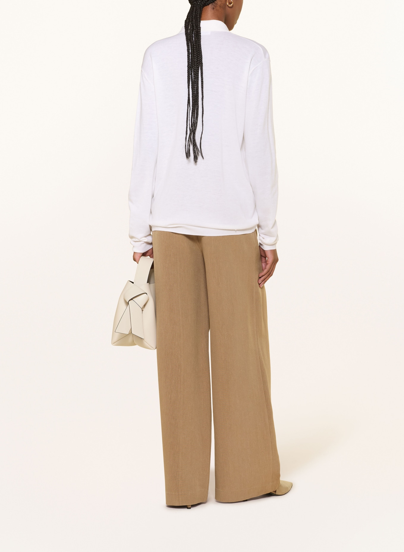 The Frankie Shop Strick-Poloshirt TALA: WEISS