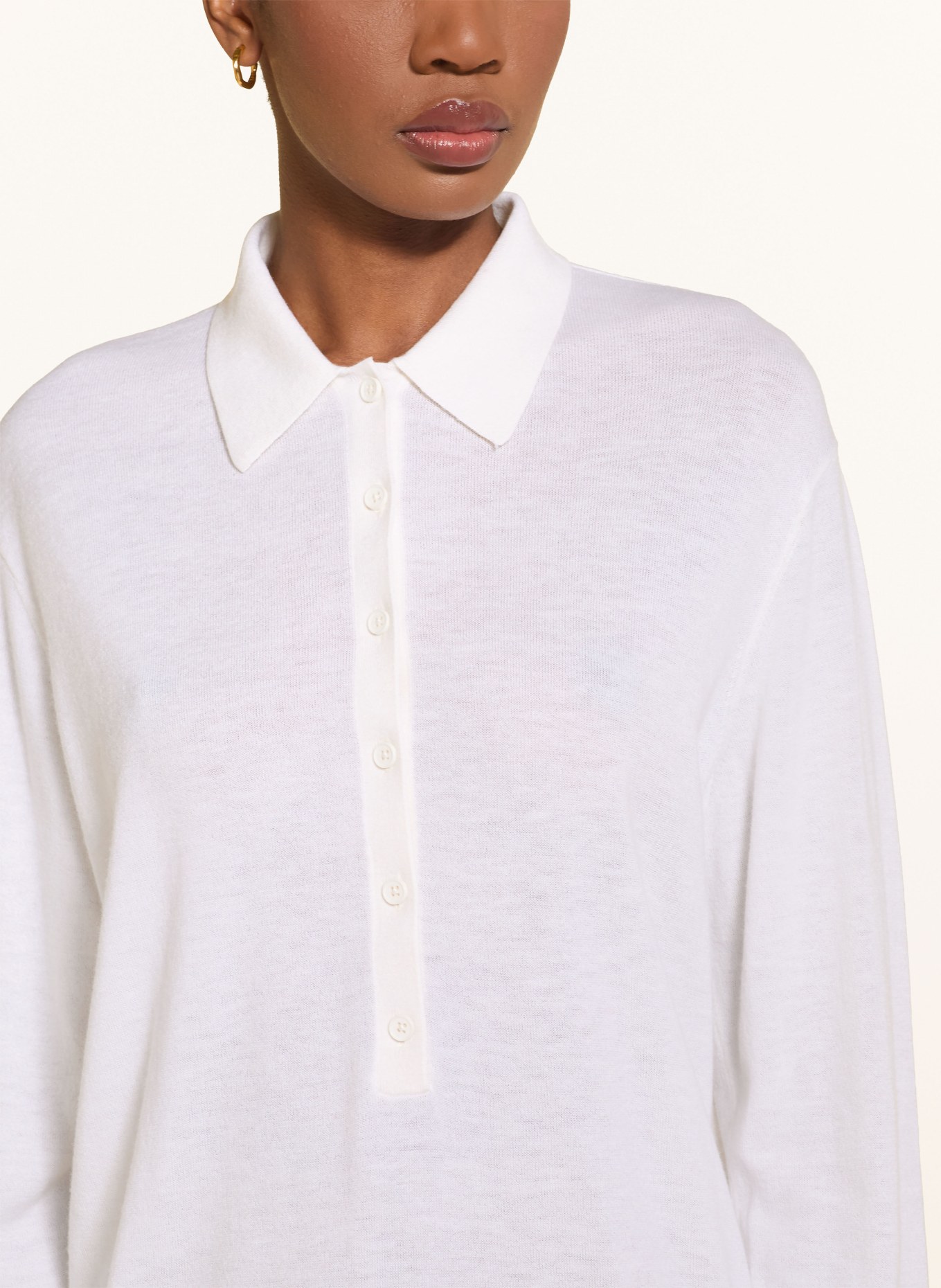 The Frankie Shop Strick-Poloshirt TALA: WEISS