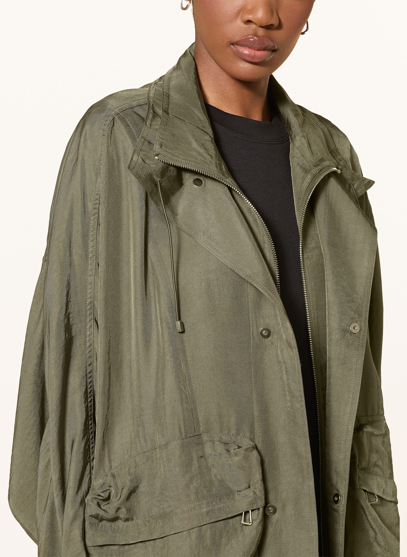 The Frankie Shop Kurtka typu blouson BREYA z lamówką: OLIWKOWY