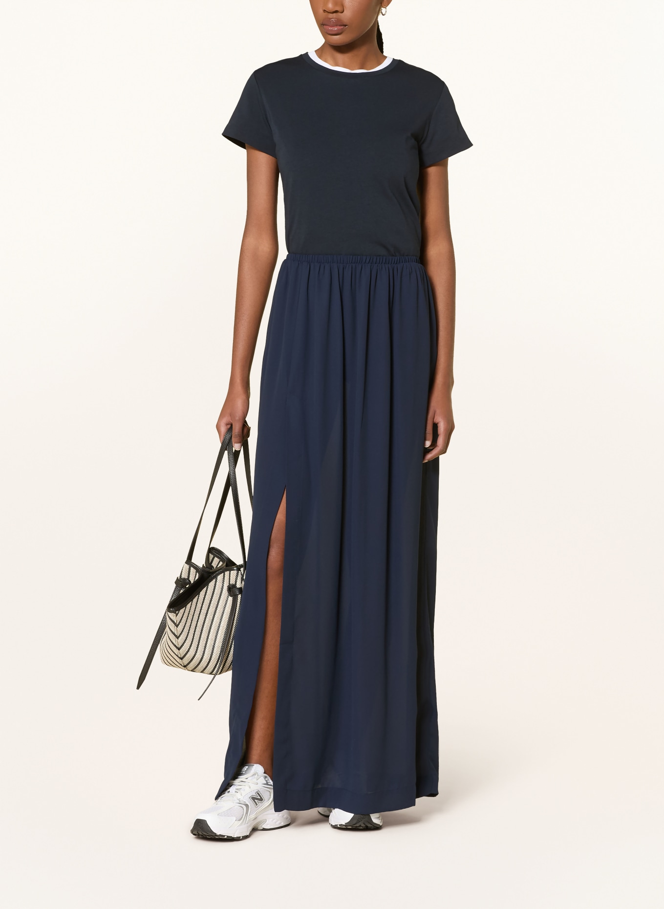 The Frankie Shop Sukně ELIE: TMAVĚ MODRÁ