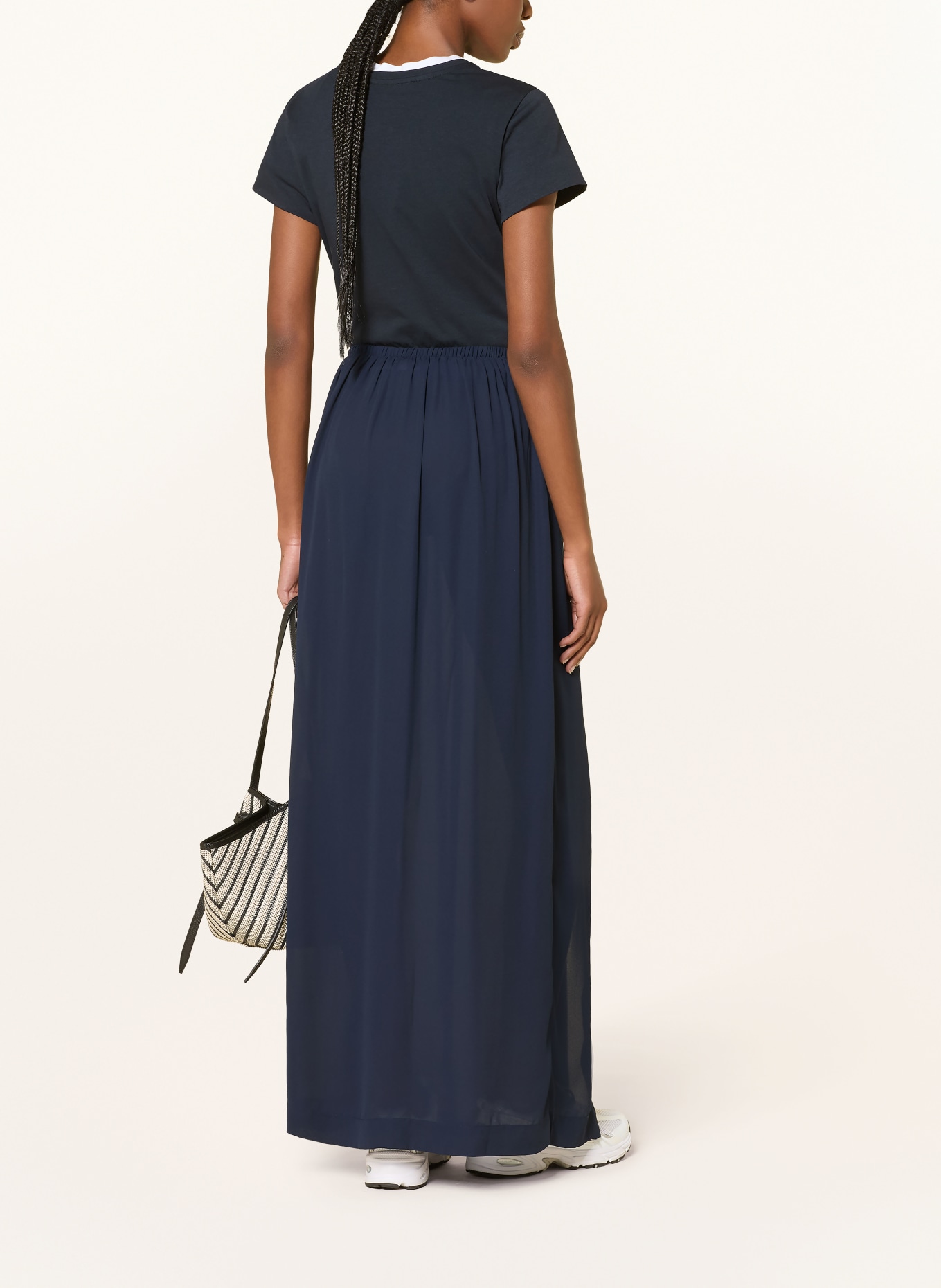 The Frankie Shop Sukně ELIE: TMAVĚ MODRÁ