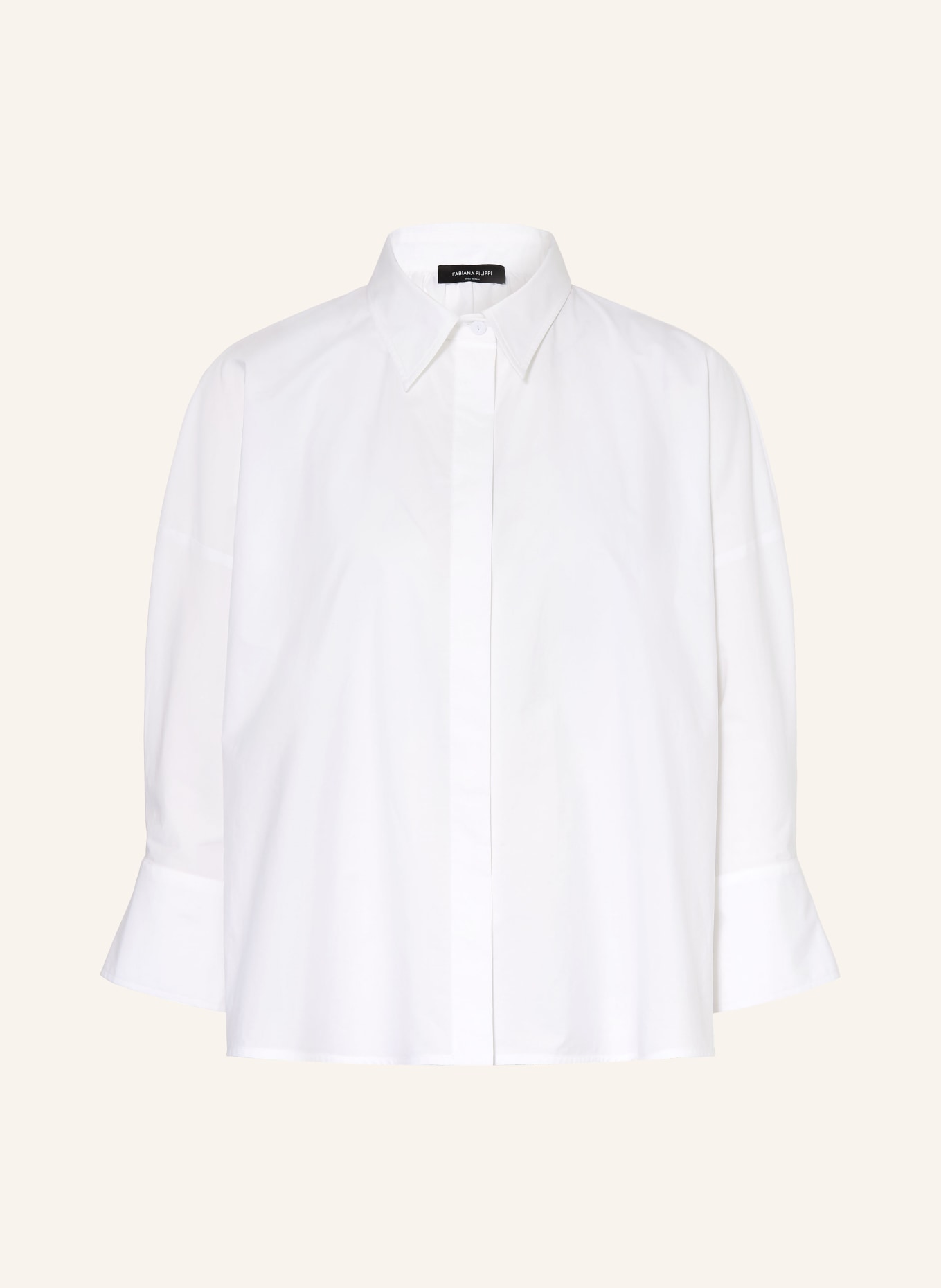 FABIANA FILIPPI Bluzka z rękawami 3/4 i kamyczkami: BIAŁY