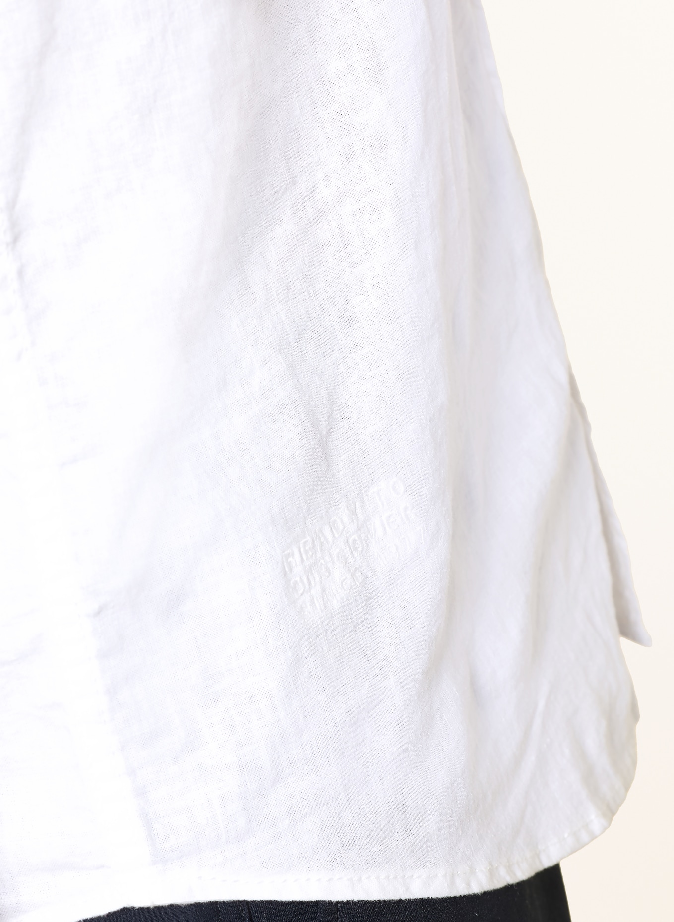 camel active Koszula z krótkim rękawem o regularnym kroju z lnu: BIAŁY