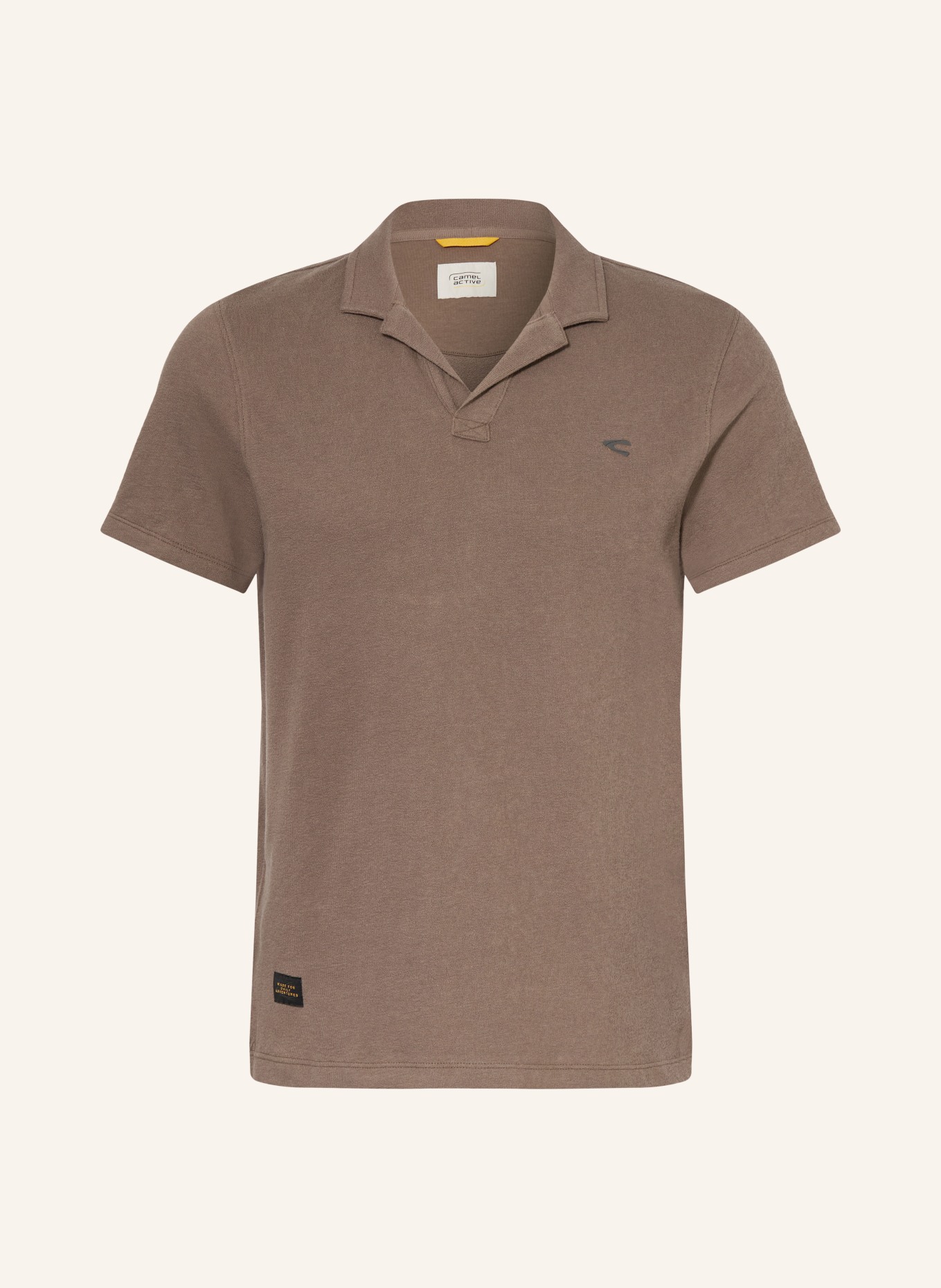 camel active Knit polo shirt: BROWN