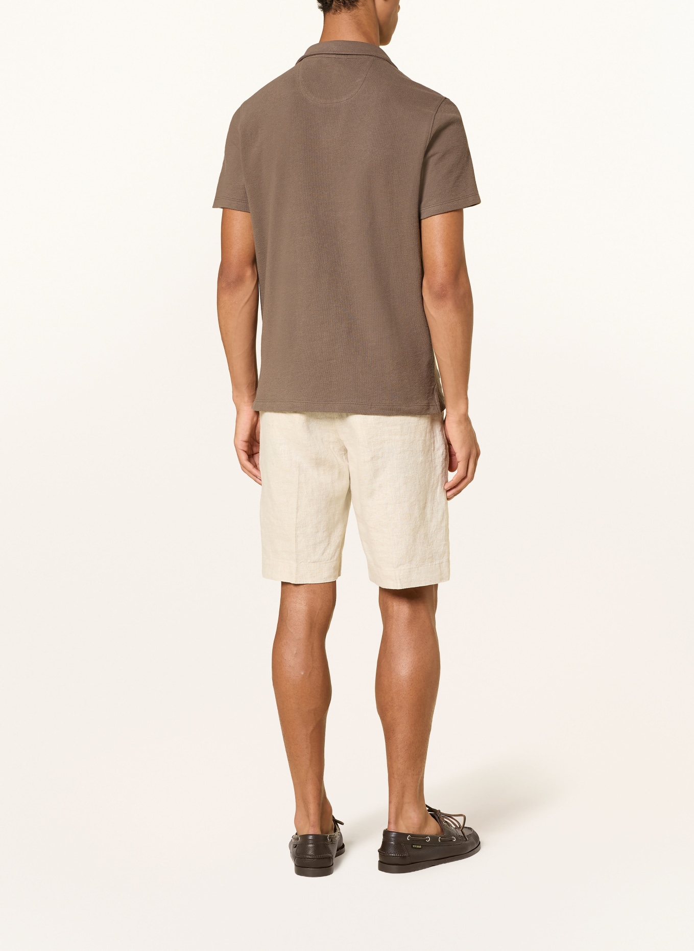 camel active Knit polo shirt: BROWN