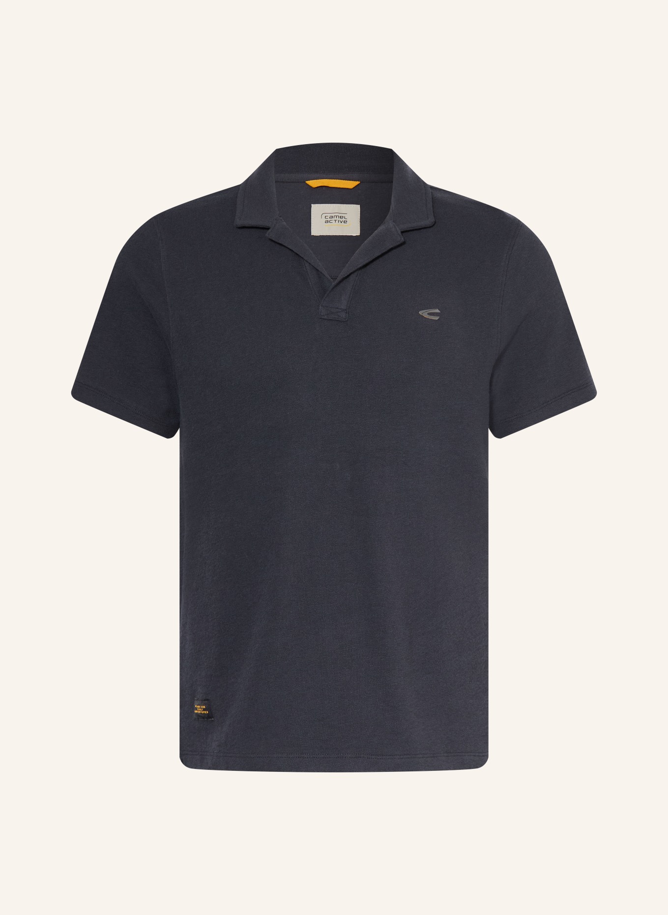 camel active Pletené polo tričko: TMAVĚ MODRÁ