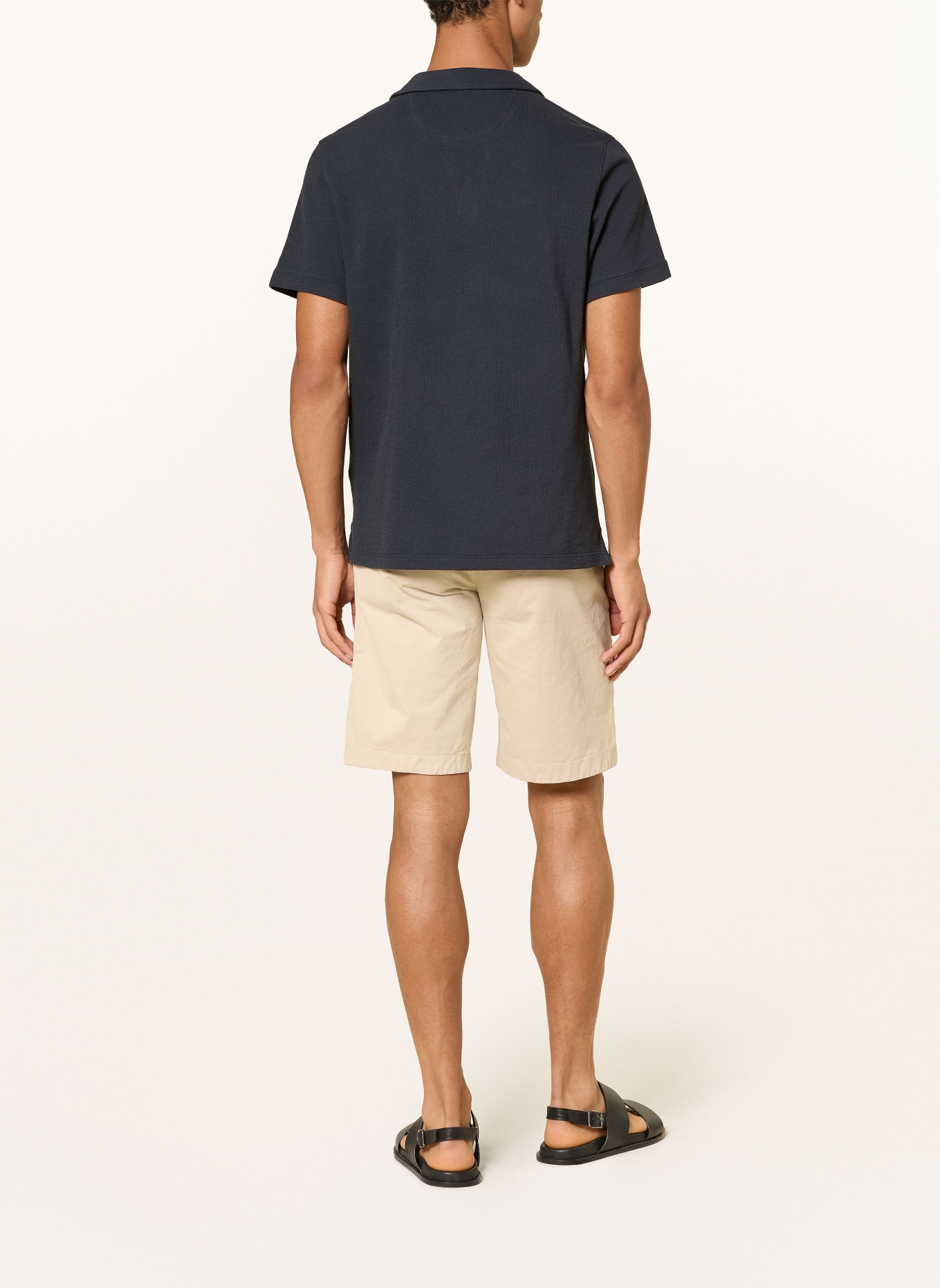 camel active Pletené polo tričko: TMAVĚ MODRÁ