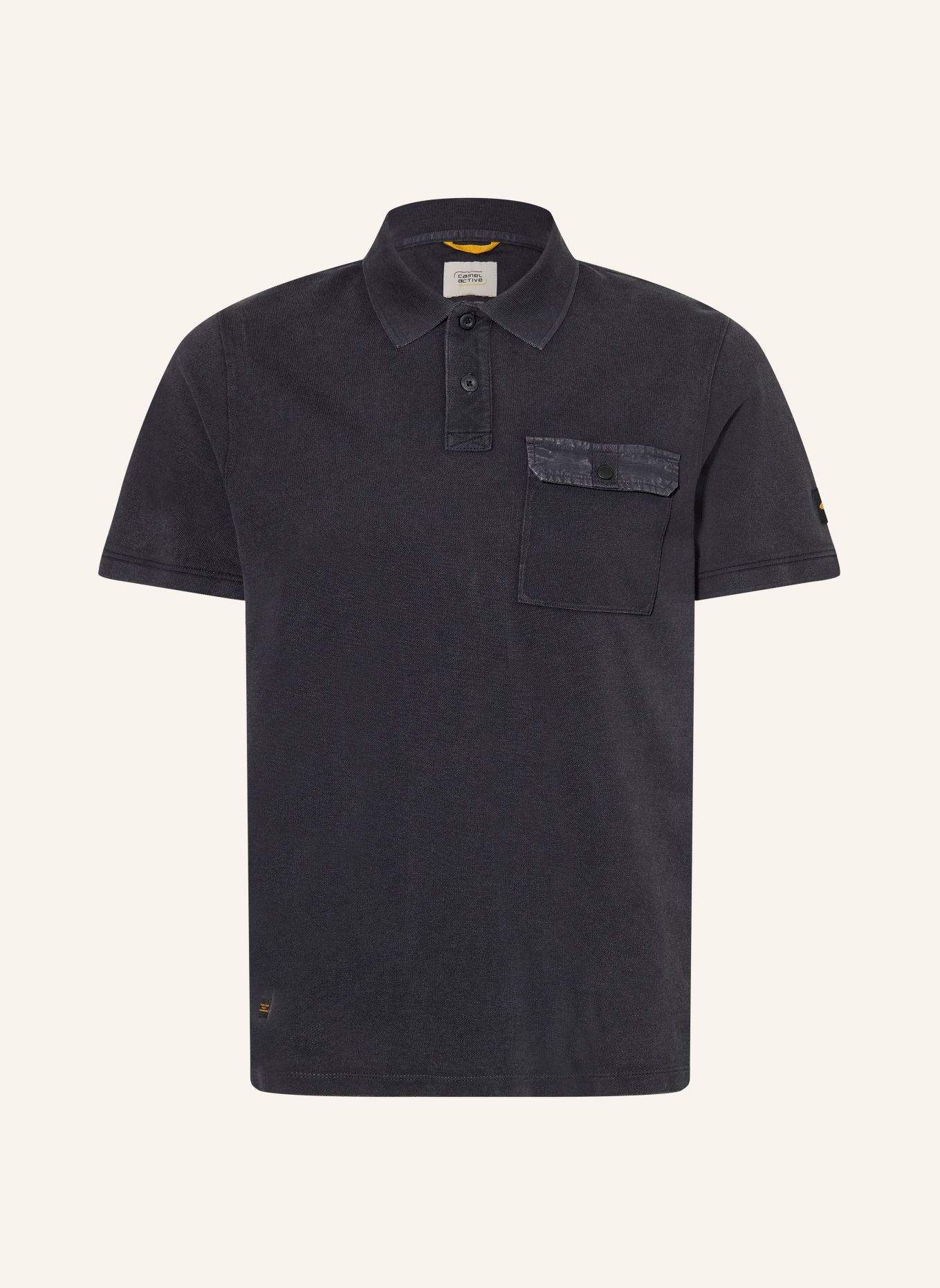 camel active Koszulka polo Piqué: CZIEMNOSZARY