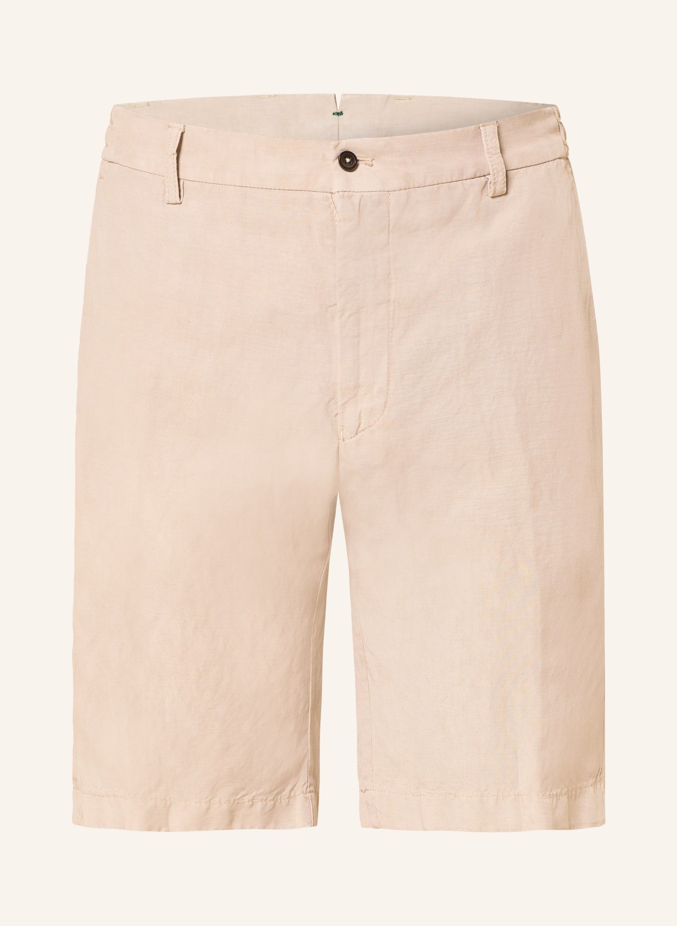 BERWICH Chinoshorts mit Leinen: BEIGE