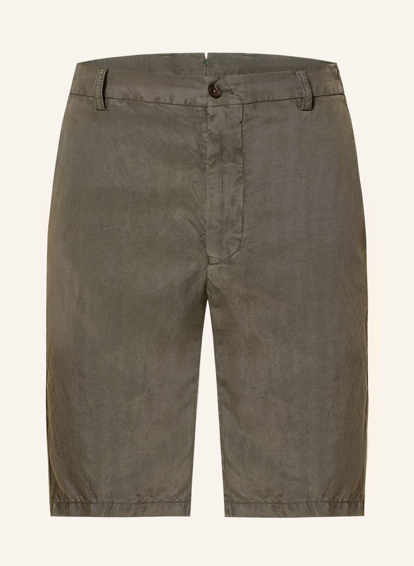 BERWICH Short chino en lin: KAKI