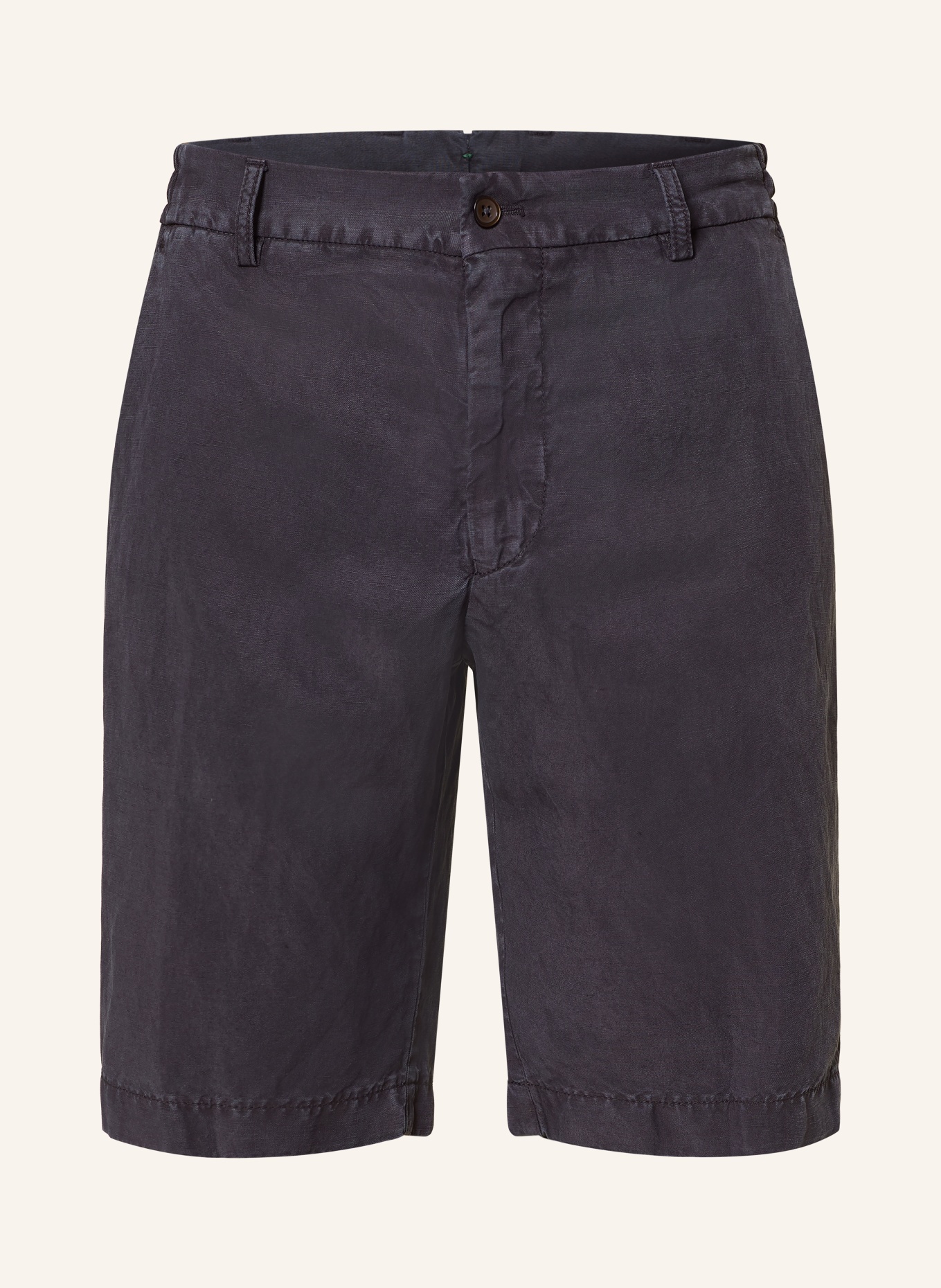 BERWICH Chinoshorts mit Leinen: DUNKELBLAU