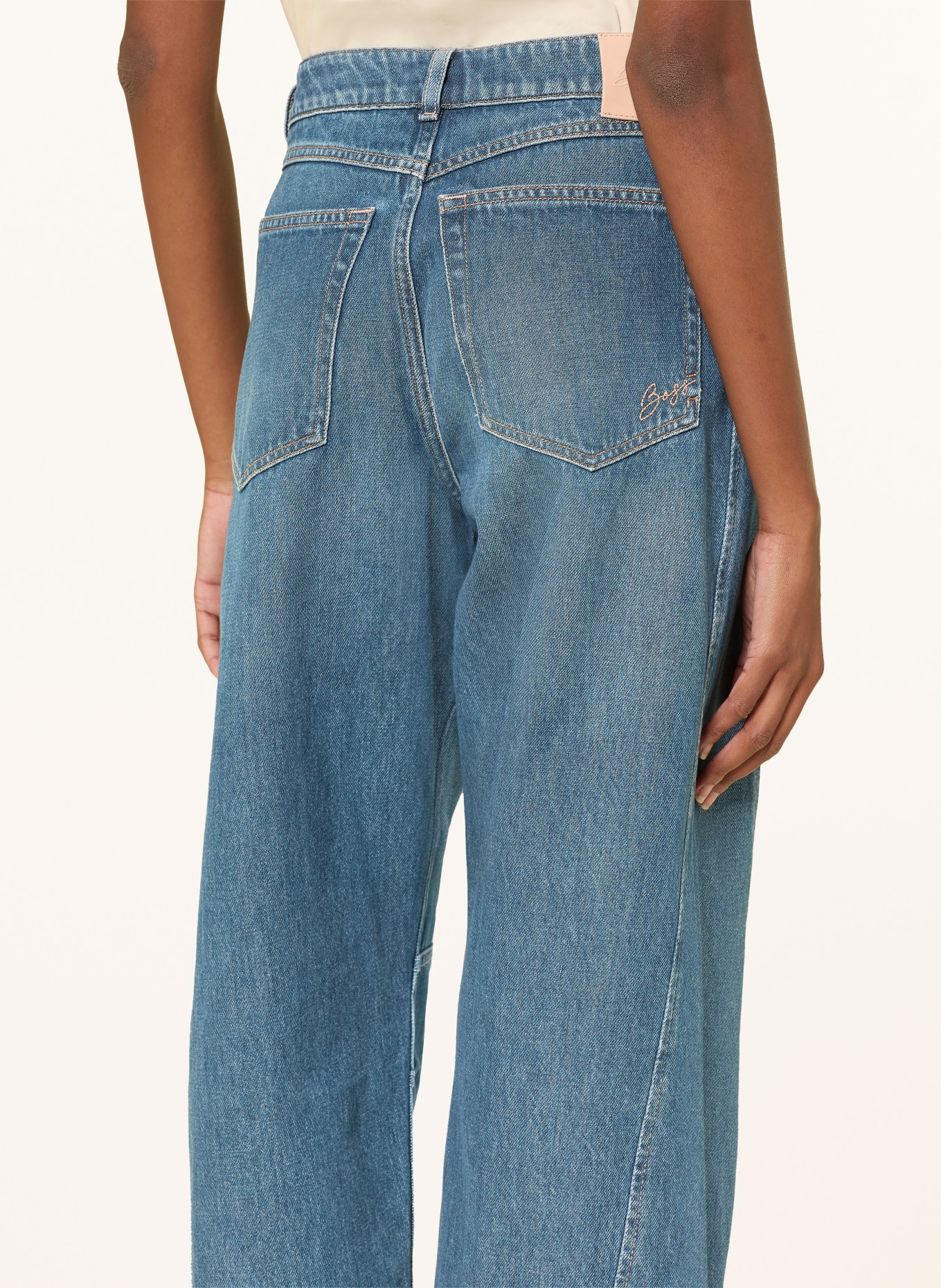 BOSS Jean droit DIANA: 420 MEDIUM BLUE