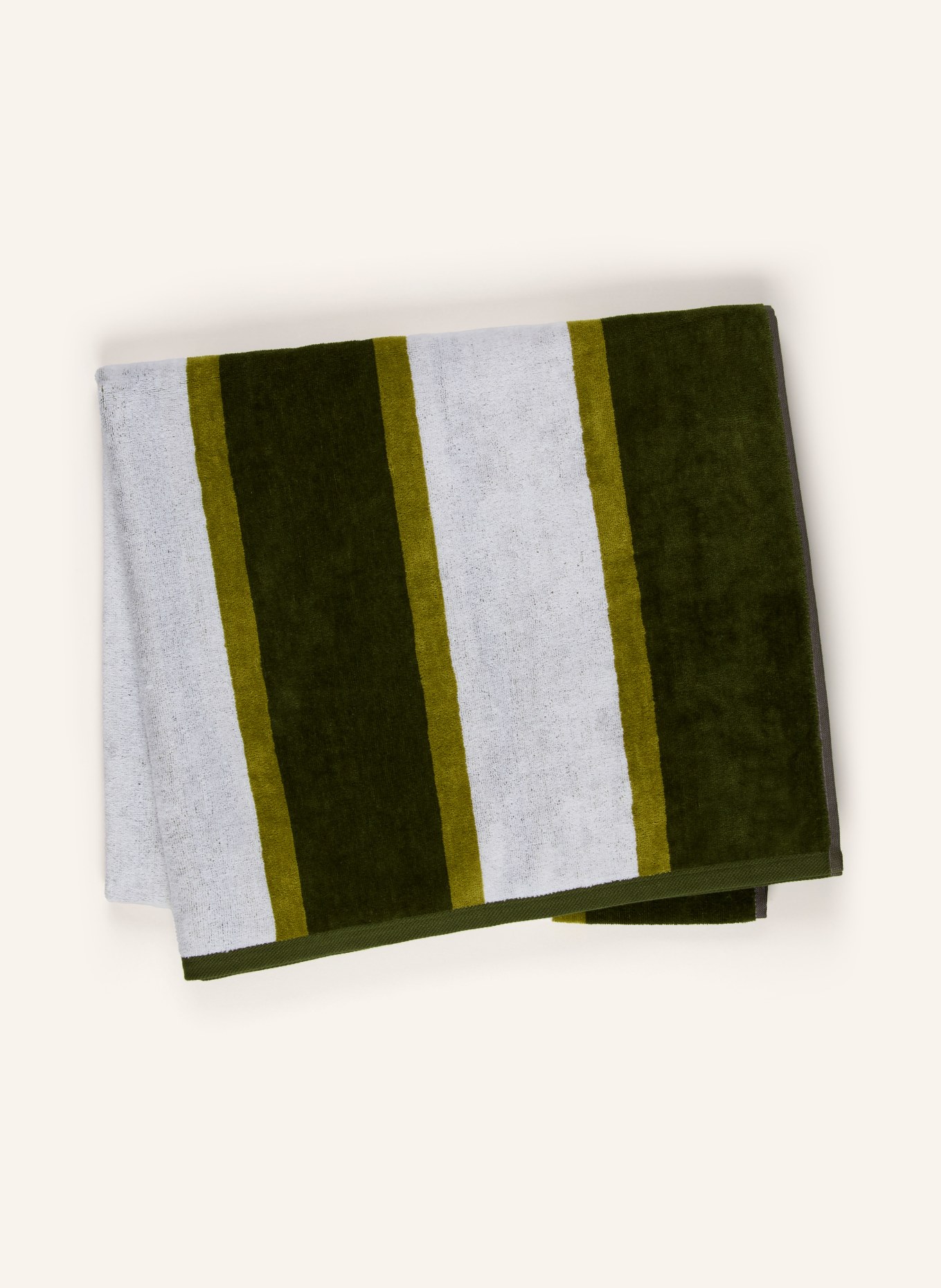 en VOGUE Serviette de plage TOALHA PRAIA HANELEI: CRÈME / VERT CLAIR / GROEN