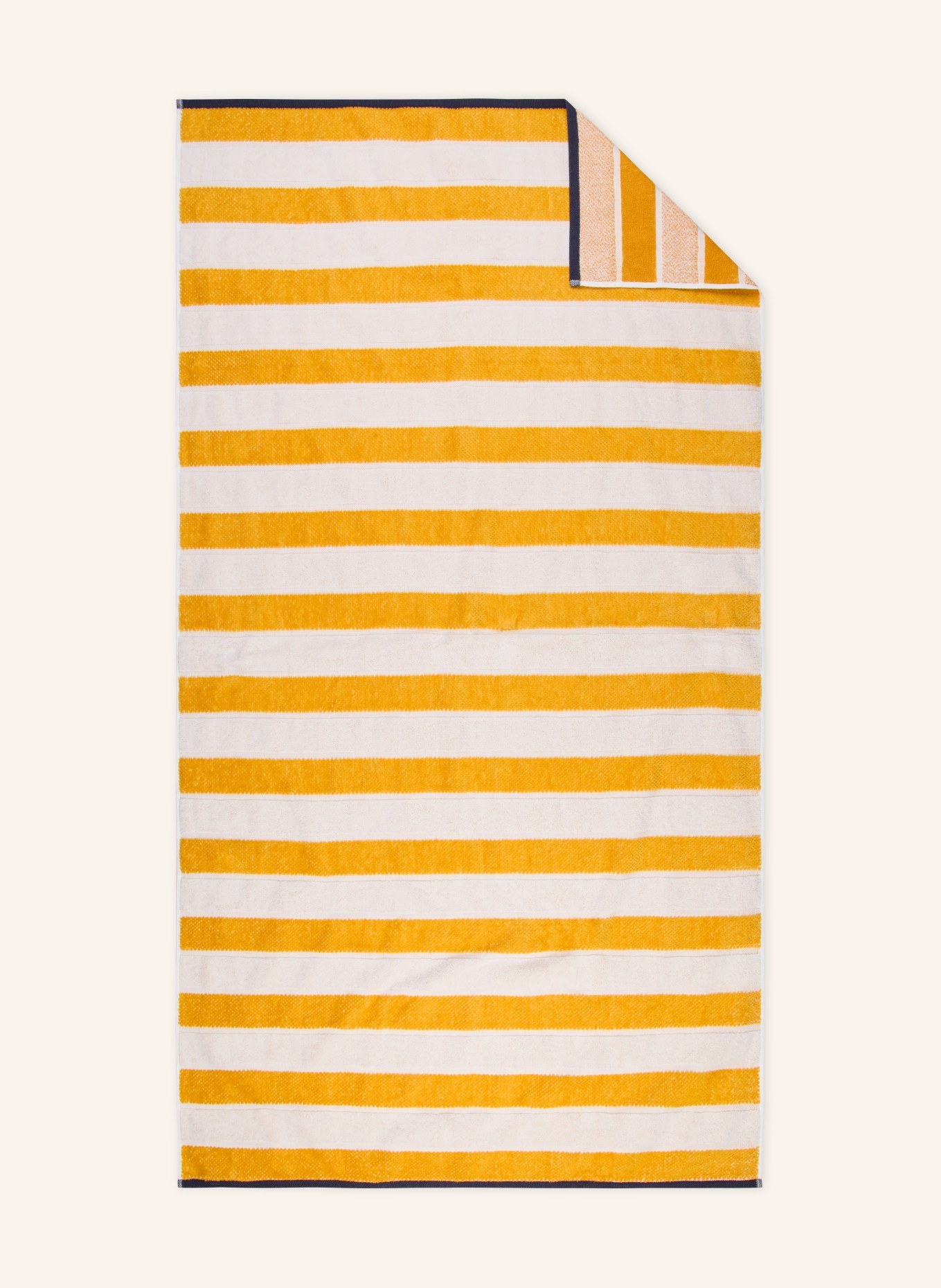en VOGUE Serviette de plage TOALHA PRAIA LOUI: CRÈME / JAUNE FONCÉ