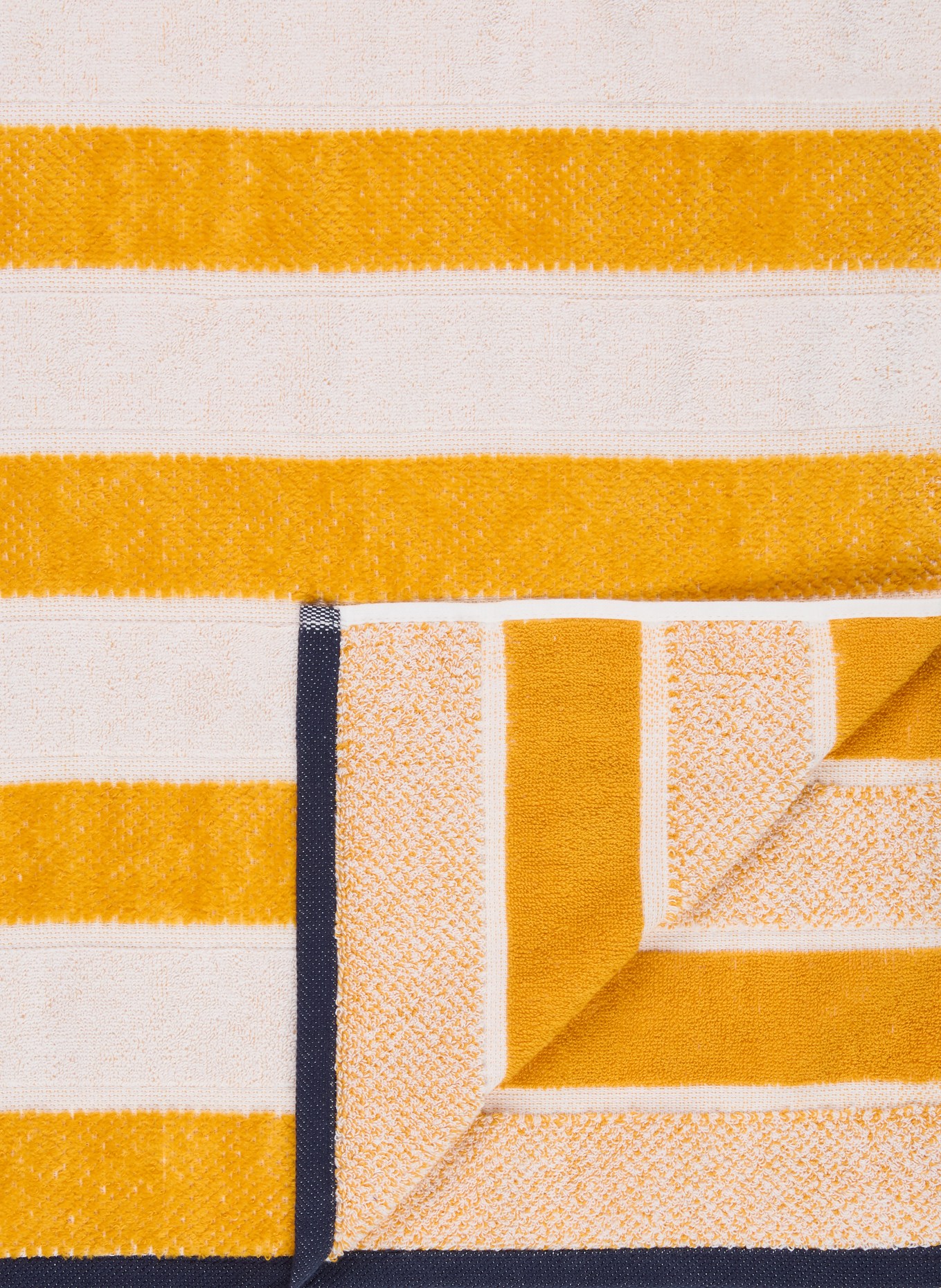 en VOGUE Serviette de plage TOALHA PRAIA LOUI: CRÈME / JAUNE FONCÉ