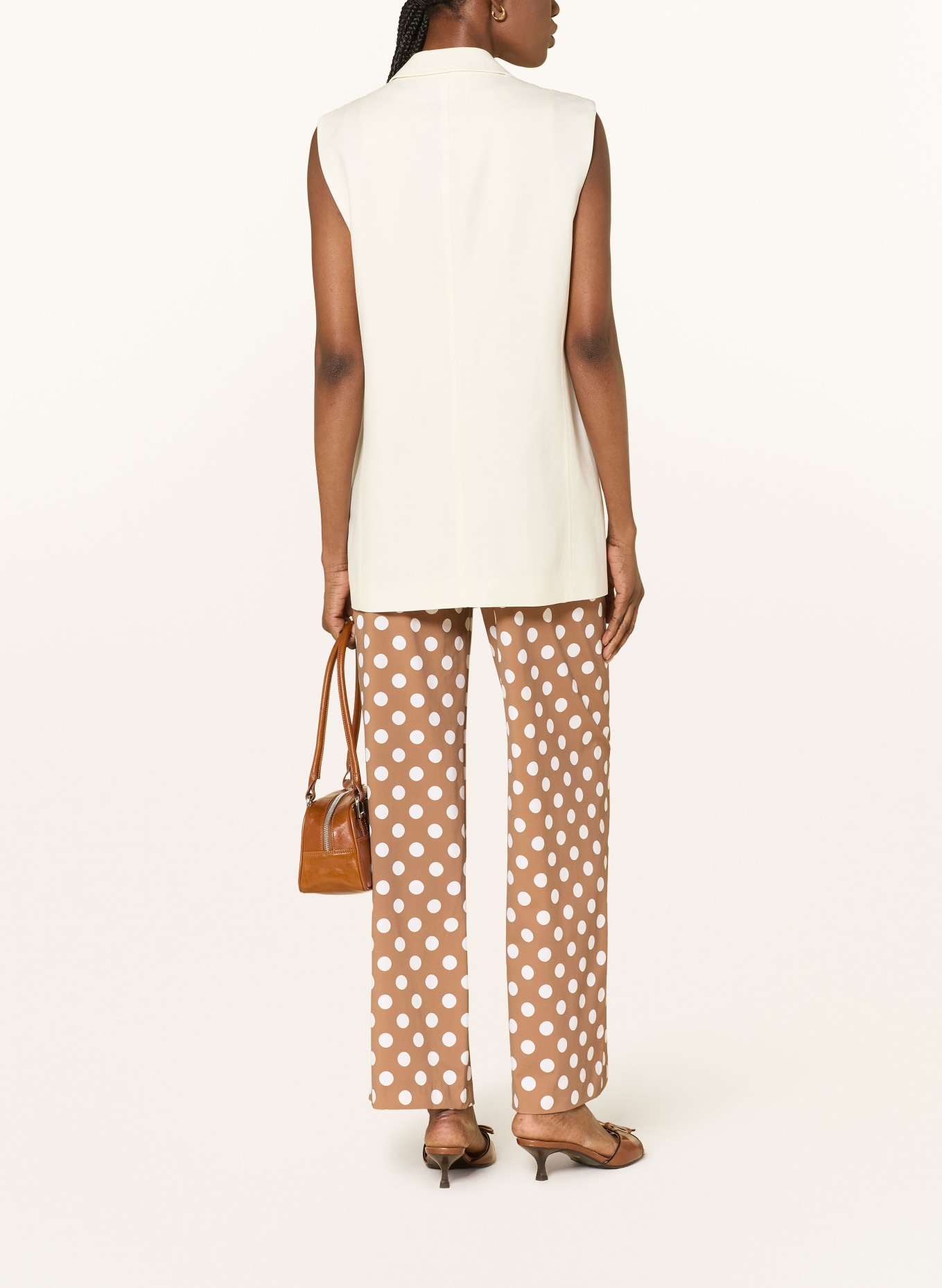 SEDUCTIVE Marlenehose KIMBERLY aus Jersey: HELLBRAUN / WEISS