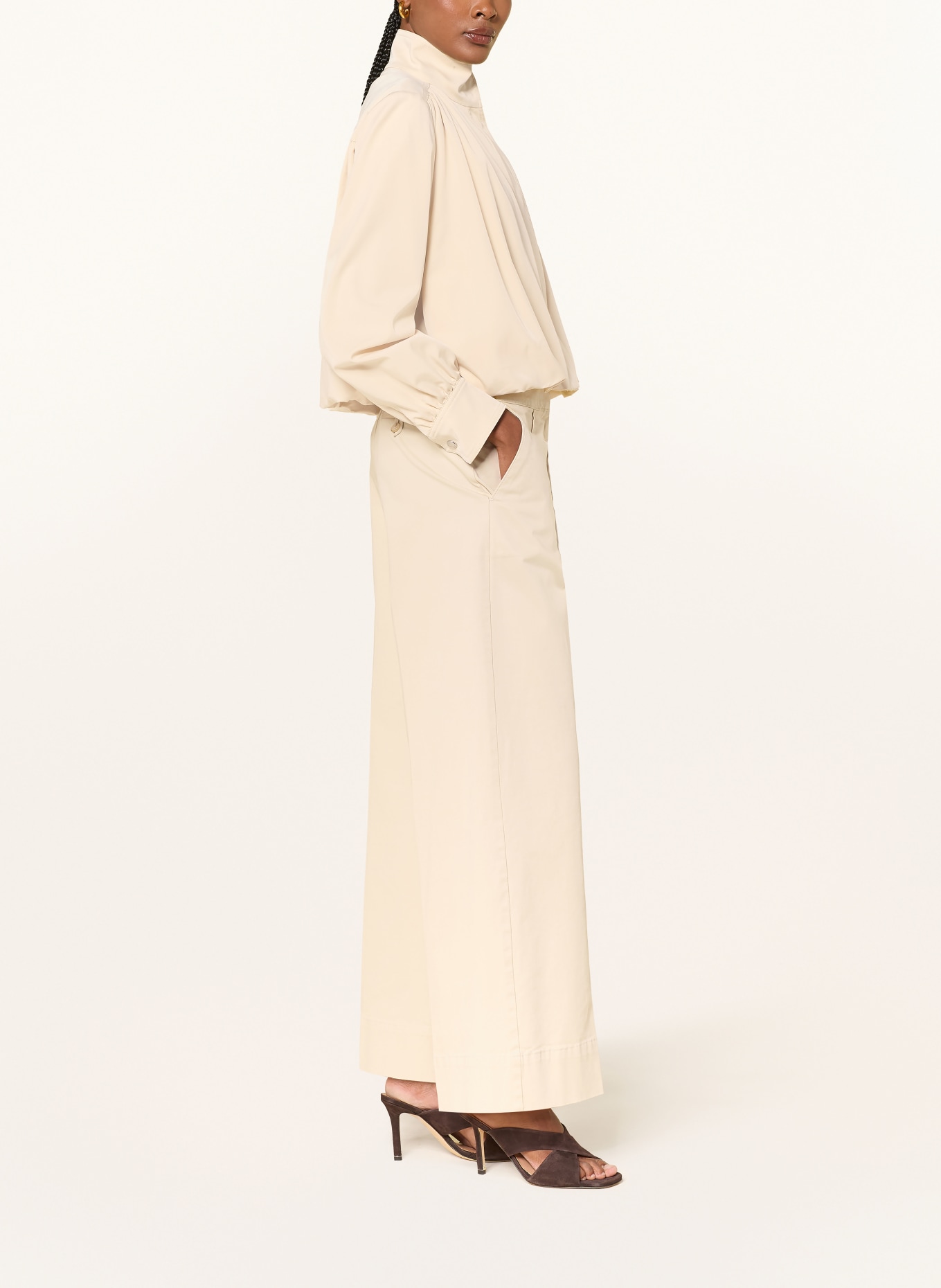 BOSS Marlene-byxor TAWIDE: BEIGE