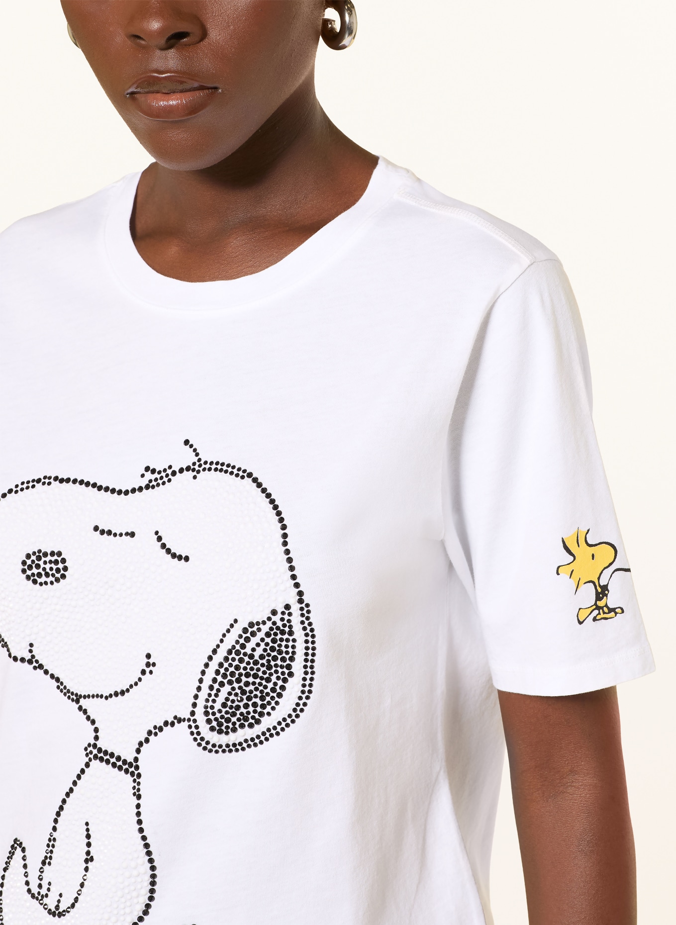 Princess GOES HOLLYWOOD T-Shirt mit Schmucksteinen: WEISS / GELB / SCHWARZ